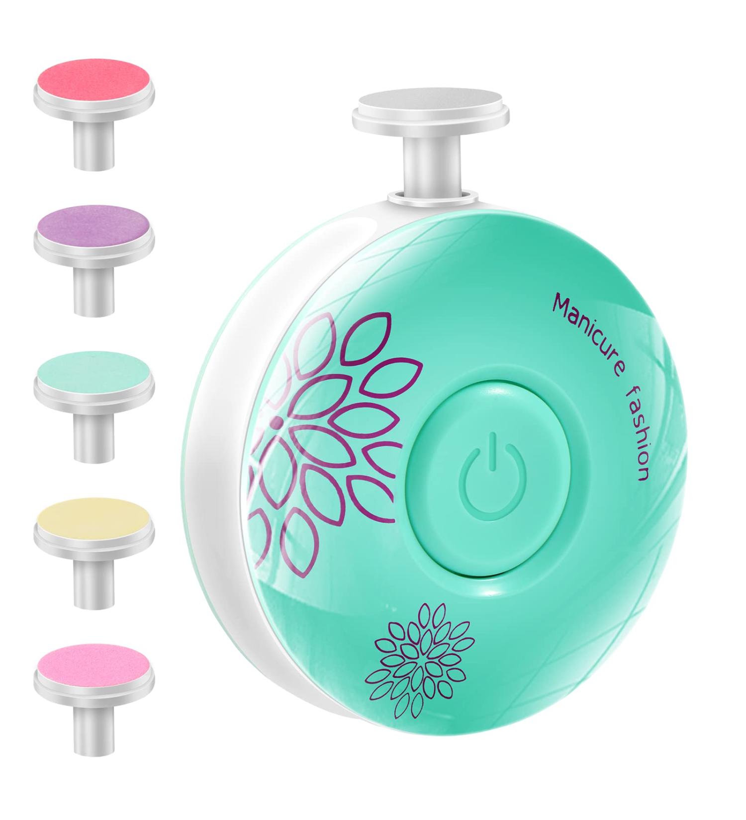 Brencco Electric Baby Nail File with 6 Interchangeable Heads - Low Noise Newborn Nail Trimmer - Buy Online on GoSupps.com