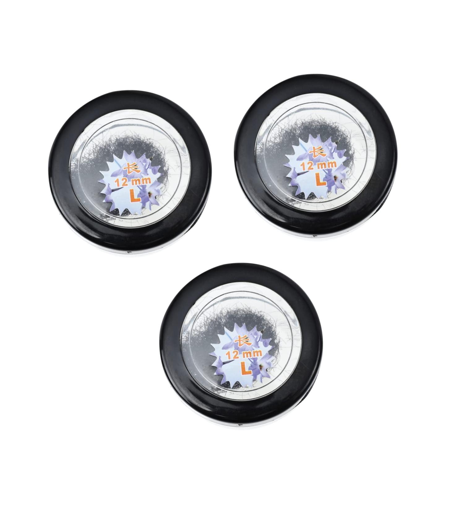 Beavorty 3 Boxes single false eyelashes tin container natural look lash metal eyelash holder reusable false lashes christmas tin fake eye lashes Makeup Lash fiber boxed jar - Buy Online on GoSupps.com