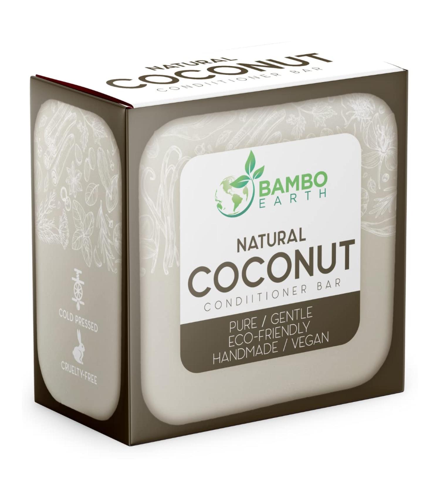 Natural Vegan Solid Conditioner Bar with Plant-Based Oils - pH Balanced & Eco-Friendly - Coconut Scented - For Use with Shampoo Bars - Buy Online on GoSupps.com