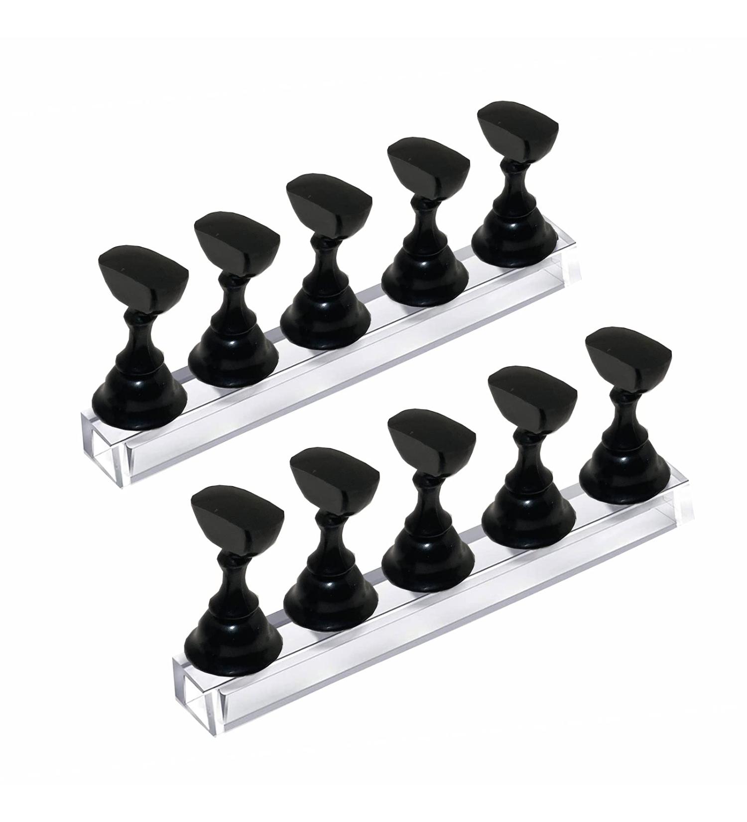 10Pcs Magnetic Nail Stand for Fake Acrylic Nails - Nail Display Practice Stands for Salon and Home DIY - Buy Online on GoSupps.com