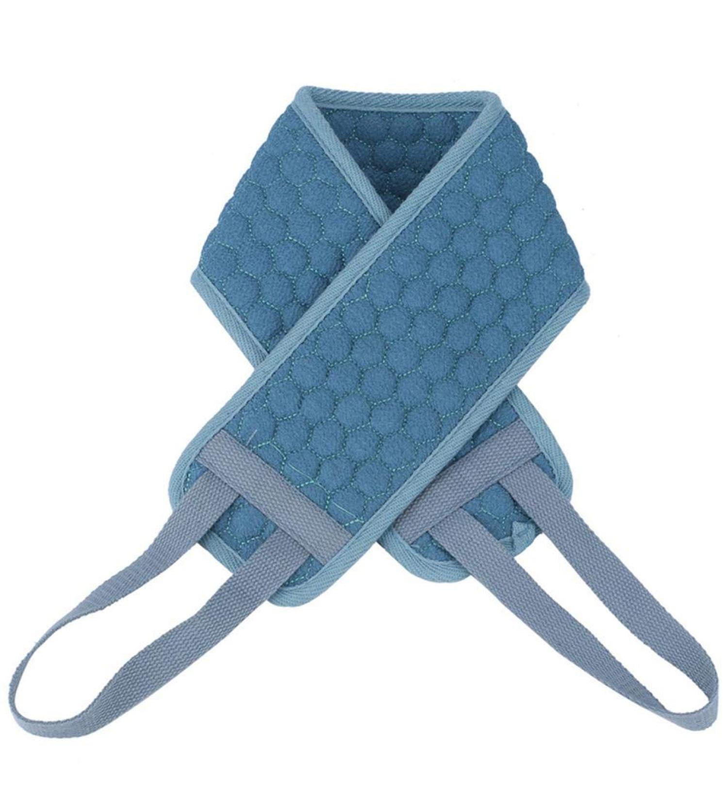 Chifans Loofah Sponge Back Scrubber & Bath Set - Natural Shower Brush for Body Peeling & Improved Blood Circulation - Blue - Buy Online on GoSupps.com