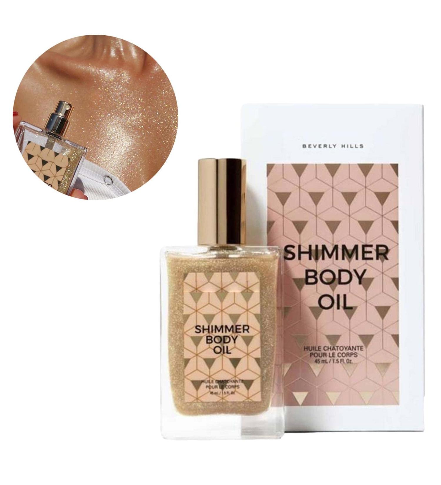 Bronzer Highlighter Liquid - Body Shimmer Oil Highlighter Face Waterproof Illuminator Glow for Shimmer Lotion for Face and Body Cosmetics 45 ml - Buy Online on GoSupps.com