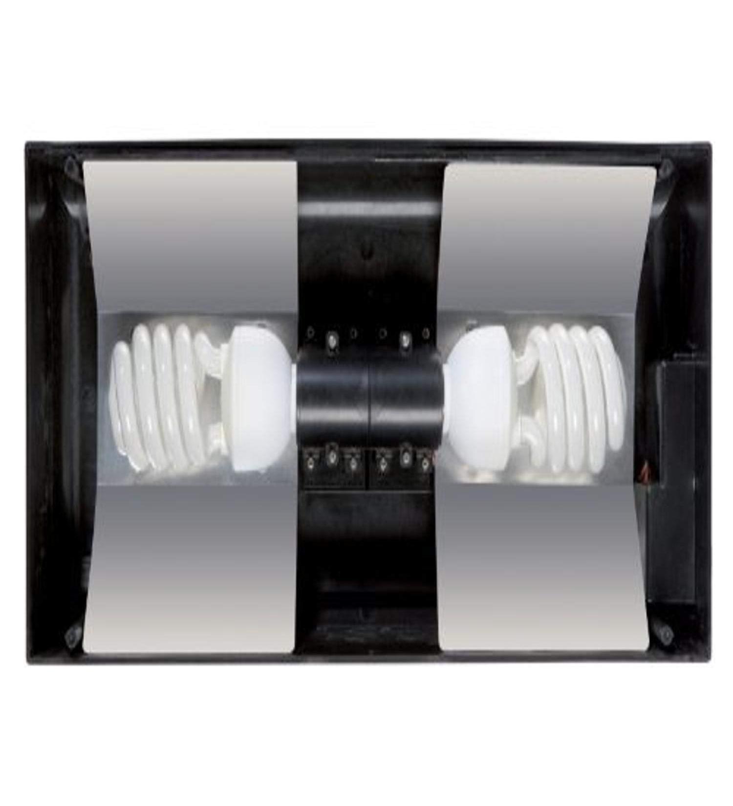 Exo Terra Compact Top - Small Terrarium Cover for 2 Lamps with Reflector (45x9x20cm E27) - Black | International Shipping - Buy Online on GoSupps.com