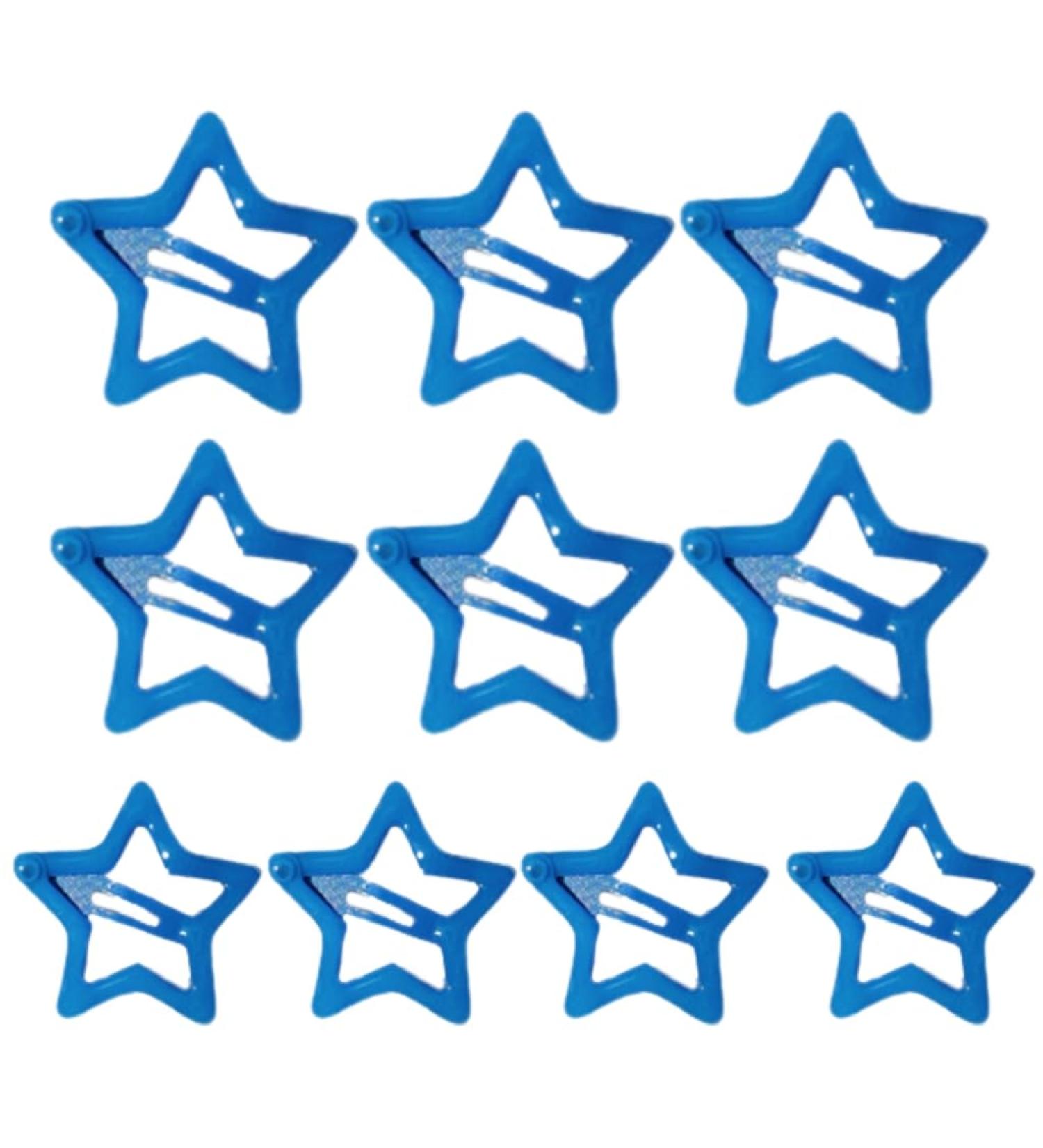 xbiez 10xCute Star Snap Hair Clip Set Lovely Hairpins Combination Hairpins for All Hair Headpieces Bangs Hair Pins Y2K Girls Diamond blue - Buy Online on GoSupps.com