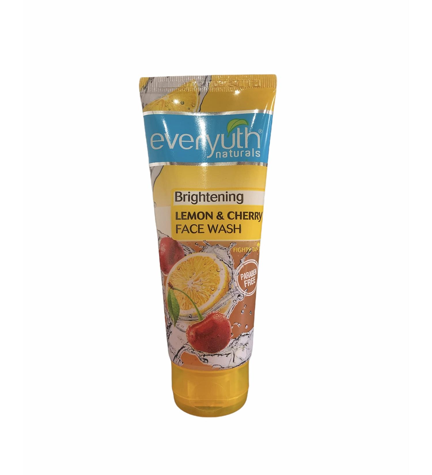 Everyuth Naturals Brightening Lemon & Cherry Face wash 50g buy 2 get 1 free