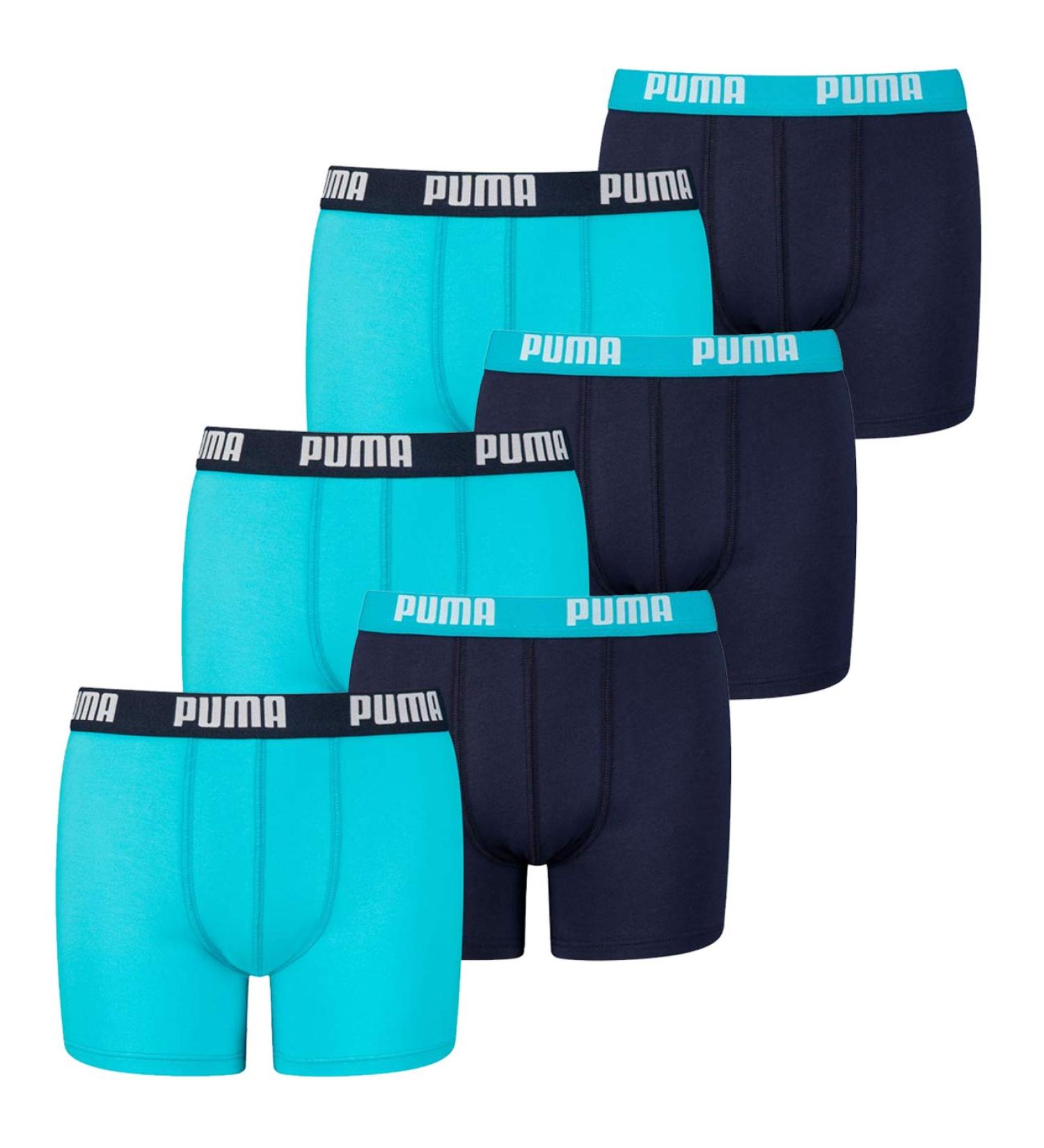 PUMA 4 Pack Boxer Shorts Boys Children's Underwear Color:789 - Bright Blue Clothing:152