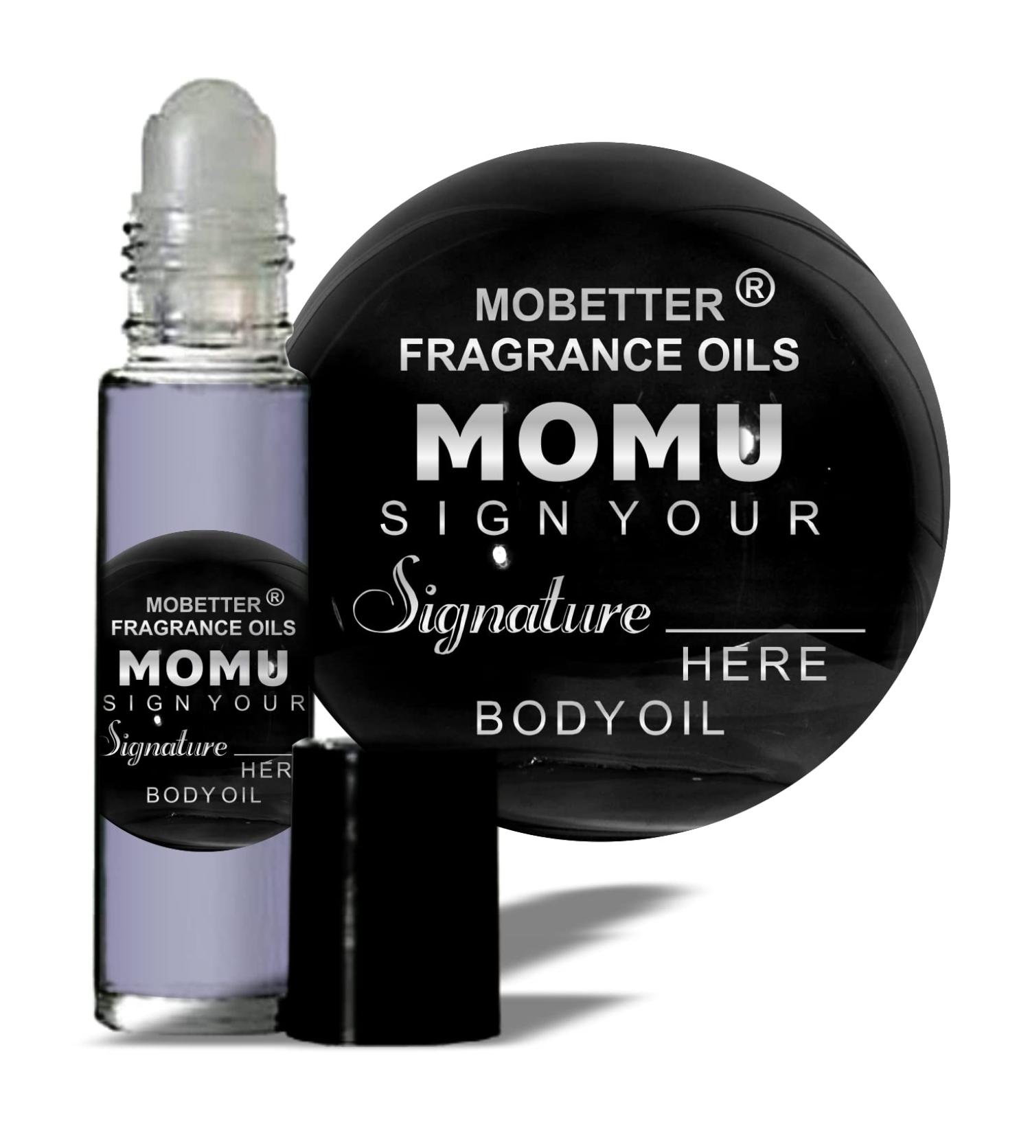 MOBETTER FRAGRANCE OILS MOMU Sign Your Signature Here Men Cologne Body Oil 1/3 oz roll on Glass Bottle