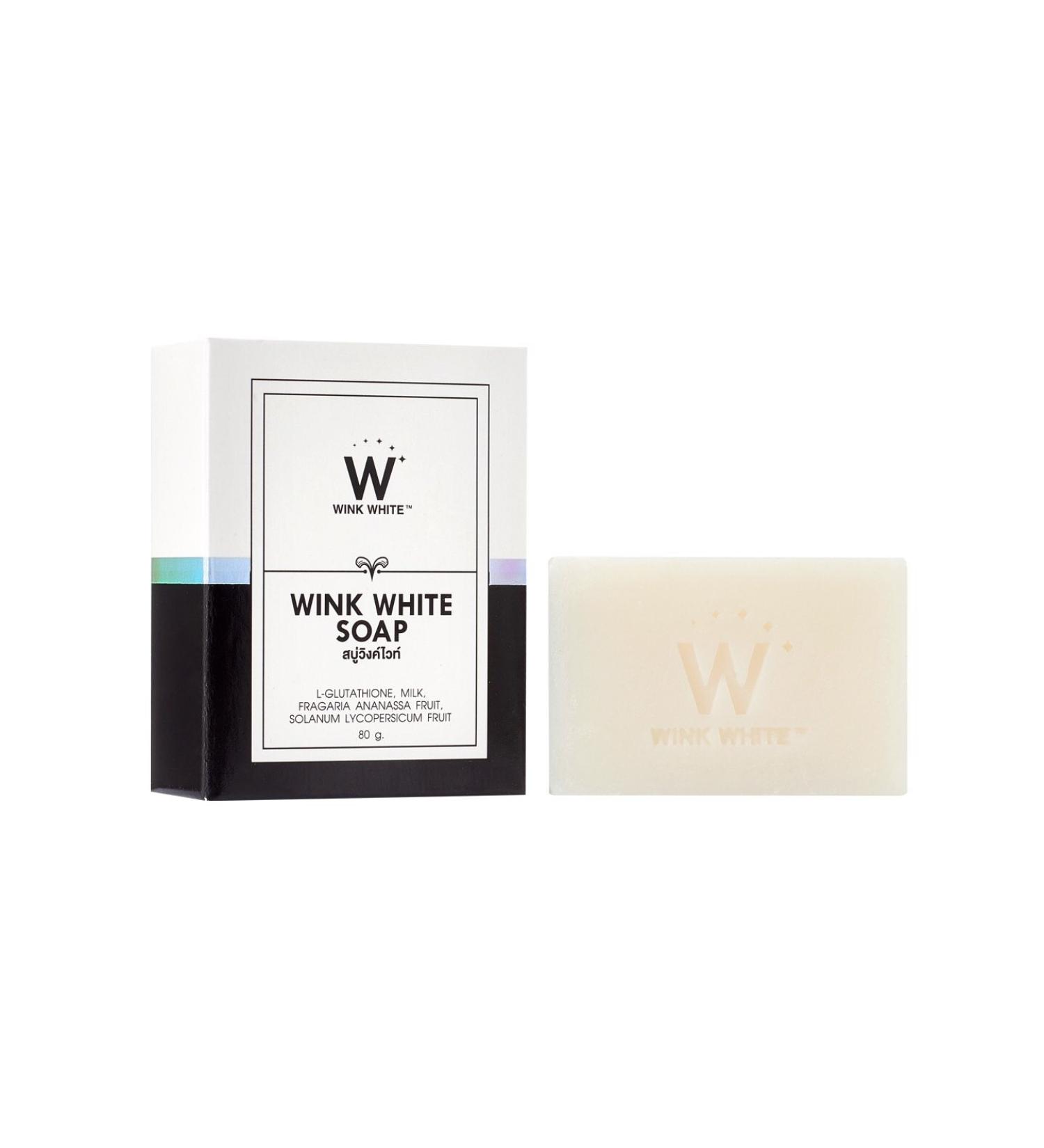 Wink White Soap with Goat Milk & Glutathione - 80g | Premium Bangkok - International Shipping - Buy Online on GoSupps.com