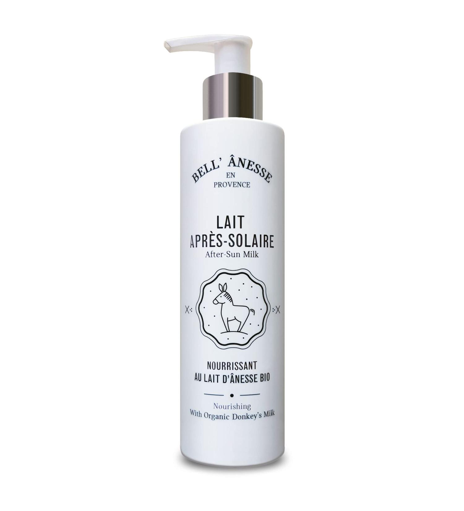 After-Sun Milk with Organic Donkey Milk + Aloe Vera. Moisturizing and Soothing Sun Body Care. Pump Bottle 250 ml - Buy Online on GoSupps.com
