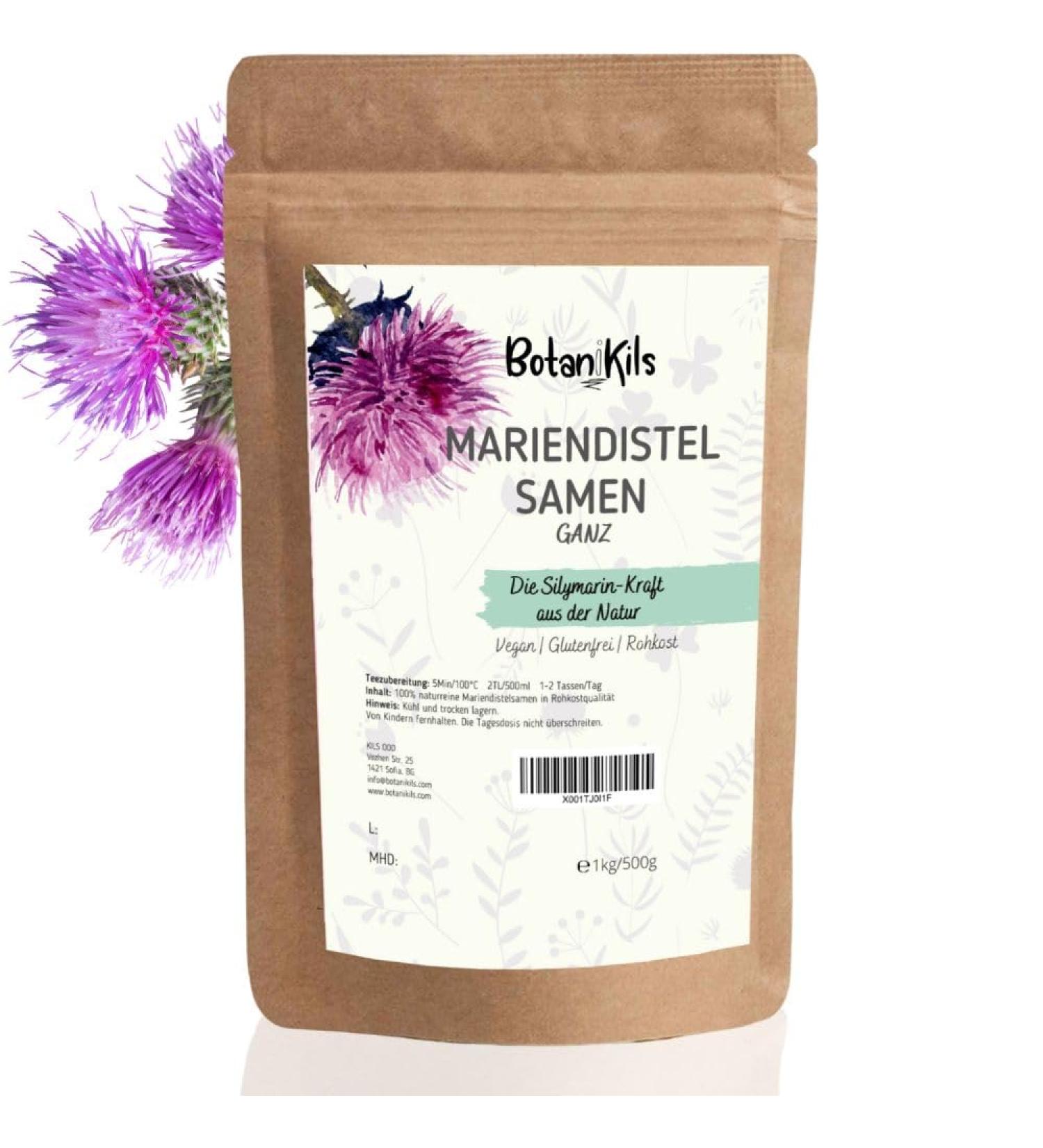 Mary Thistle 1kg Premium Raw Food - 100% Natural Silymarin for Liver Detox | Vegan & Gluten-Free | Botanikils - Buy Online on GoSupps.com
