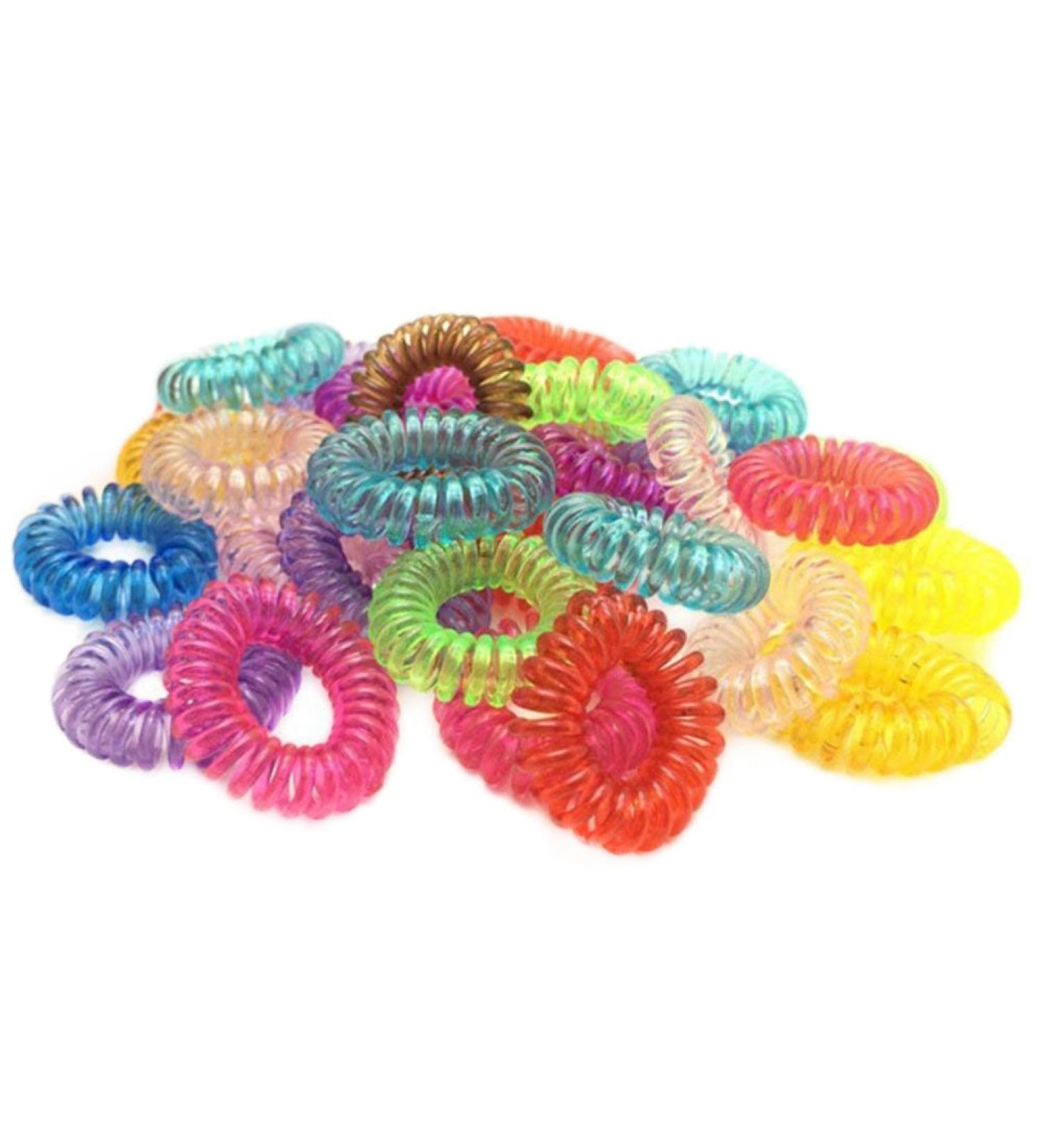 Leisial 100 Pcs Transparent Rubber Bands - Elastic Telephone Cable Hair Bands - Buy Online on GoSupps.com