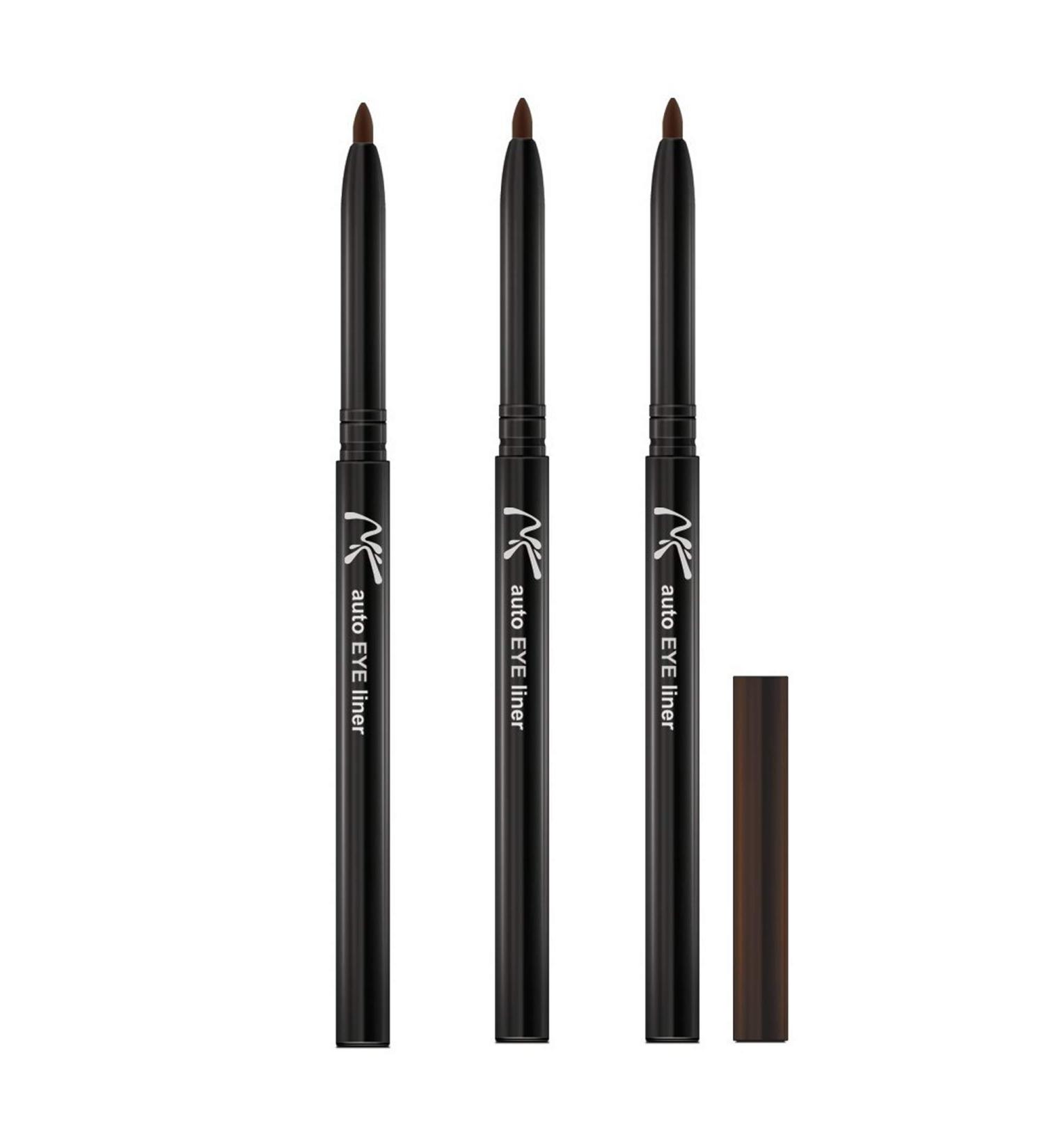 (3 Pack) NICKA K Auto Eye Pencil AA02 Dark Brown