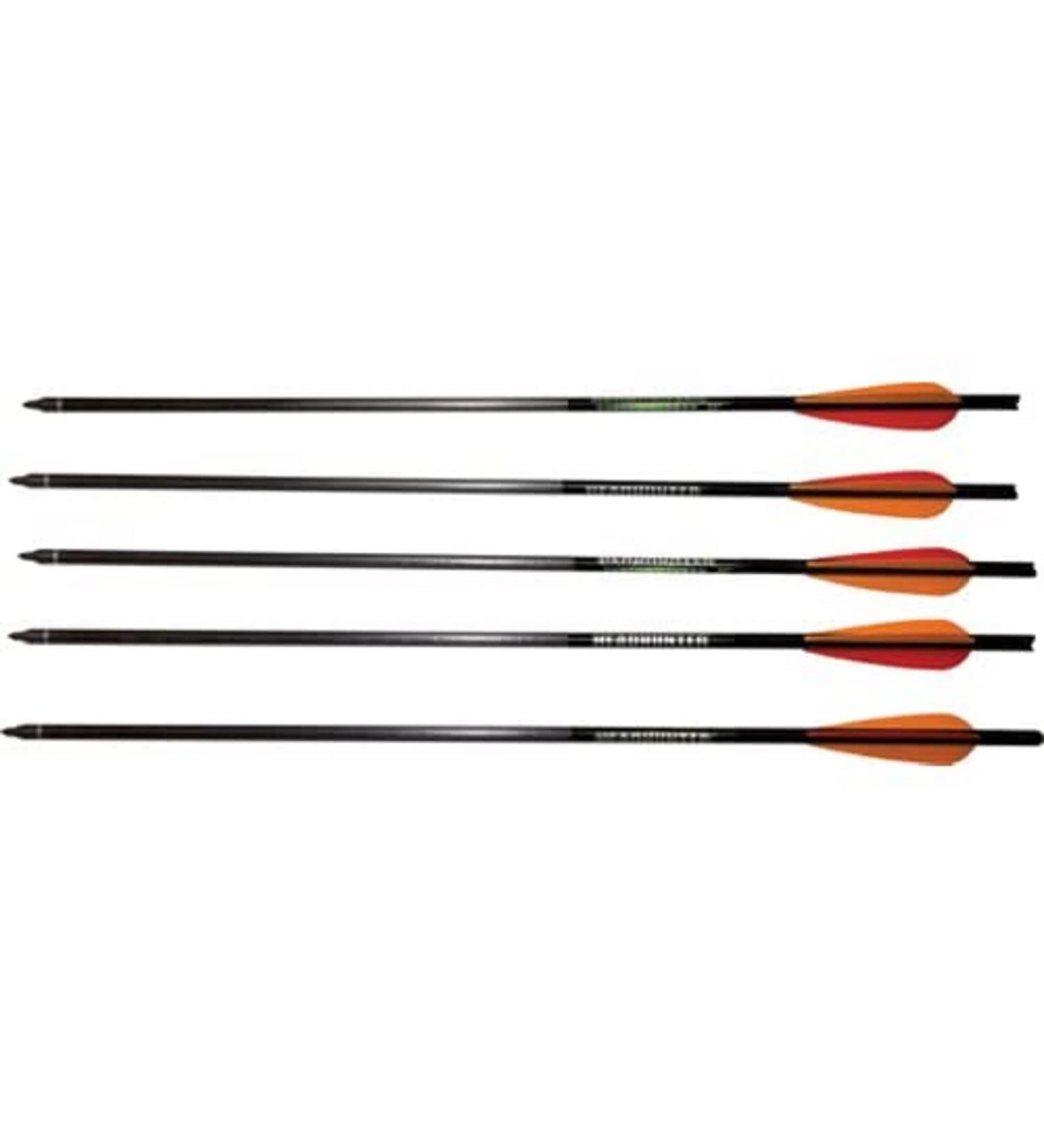 Barnett Carbon Crossbow Arrows with Field Points and Half-Moon Nocks 20"
