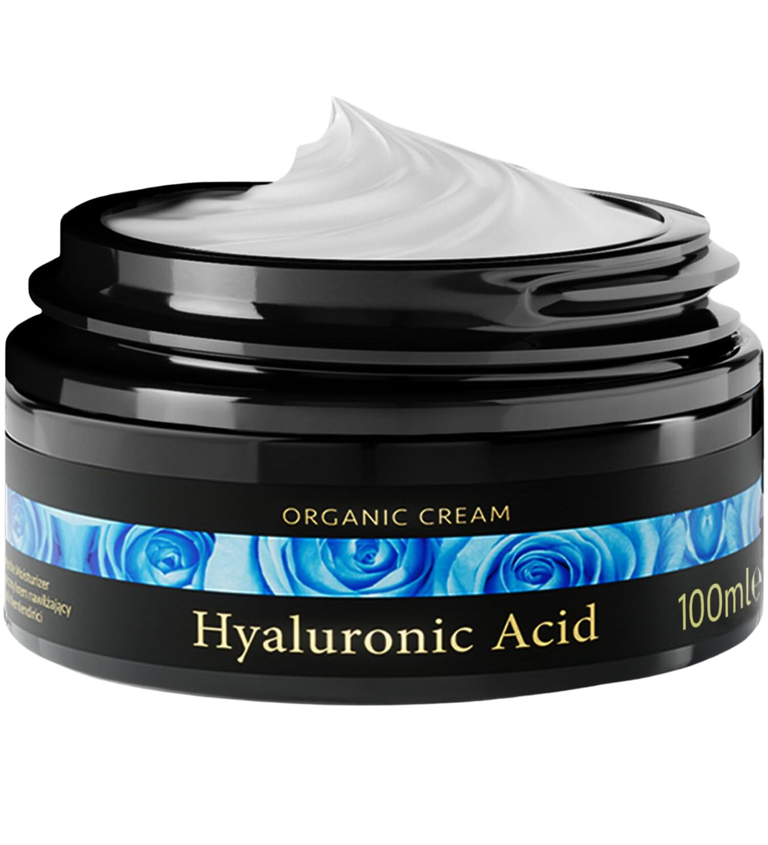 Buy Hyaluron Cream 100ml - High-Dose Hyaluronic Acid Organic Aloe Vera & Vitamin E - Vegan Moisture Face Cream for Men & Women - Buy Online on GoSupps.com
