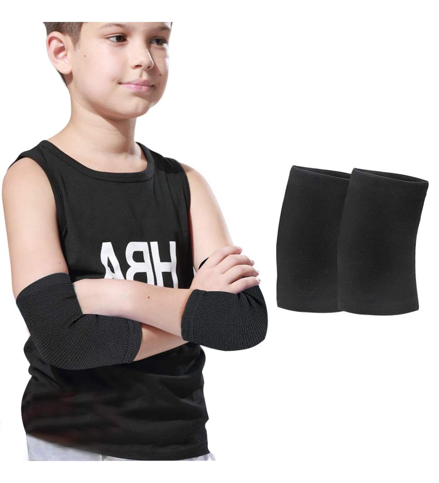 Luwint Kids Knit Elbow Brace Support Sleeves - 1 Pair (Black) - Buy Online on GoSupps.com