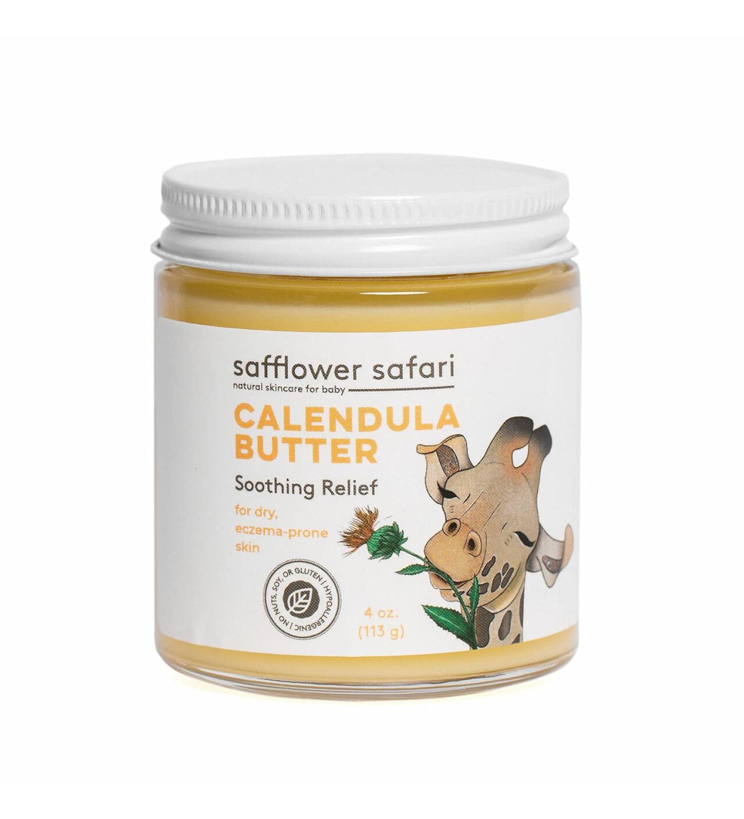 Calendula Butter for Baby | Soothing Eczema Relief & Diaper Rash Care | Hypoallergenic All-Natural Formula | Plant-Derived | Made in USA by Safflower Safari - Buy Online on GoSupps.com