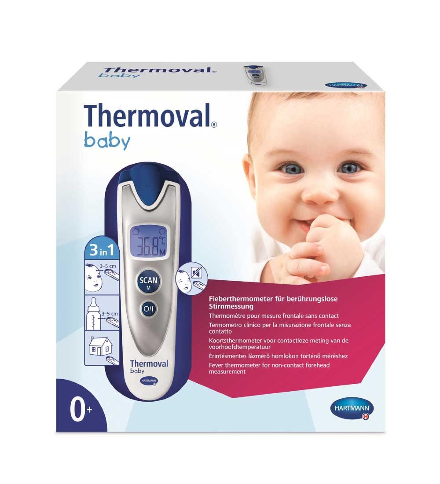 Hartmann Thermoval Baby Infrared Thermometer | Contactless Fever Thermometer | 3 Sec Quick Read | International Shipping Available - Buy Online on GoSupps.com