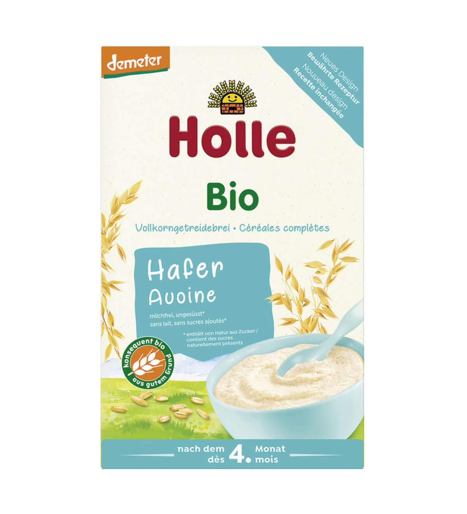 Holle - Organic wholegrain oat porridge - 0.25 kg - pack of 6