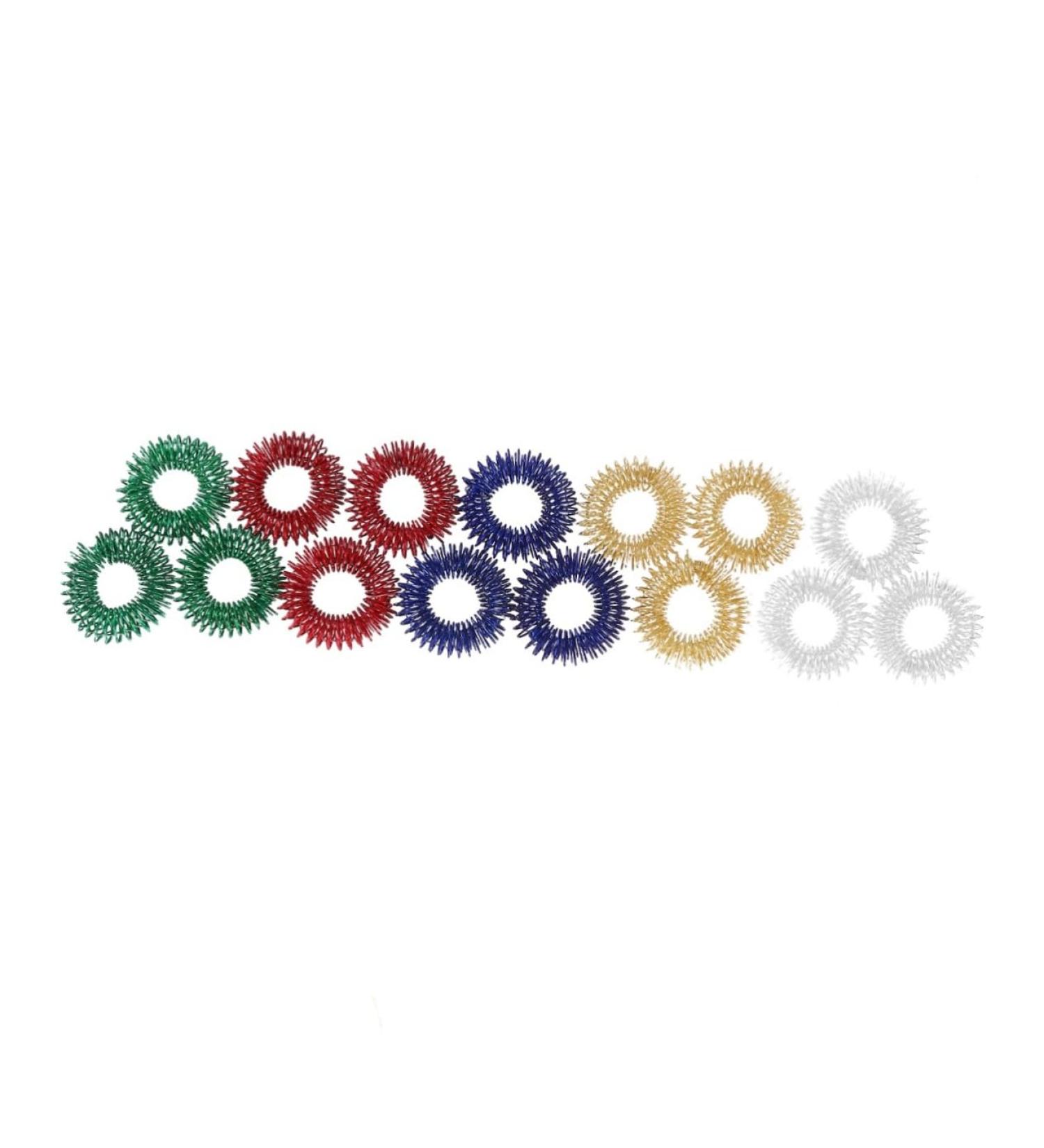 Buy Fomiyes 15th Sensory Finger Rings - Stress Relief Spiky Massage Rings for Finger Acupressure & Decompression Toys - Top Quality Finger Soothing Toys for Anxiety - Buy Online on GoSupps.com