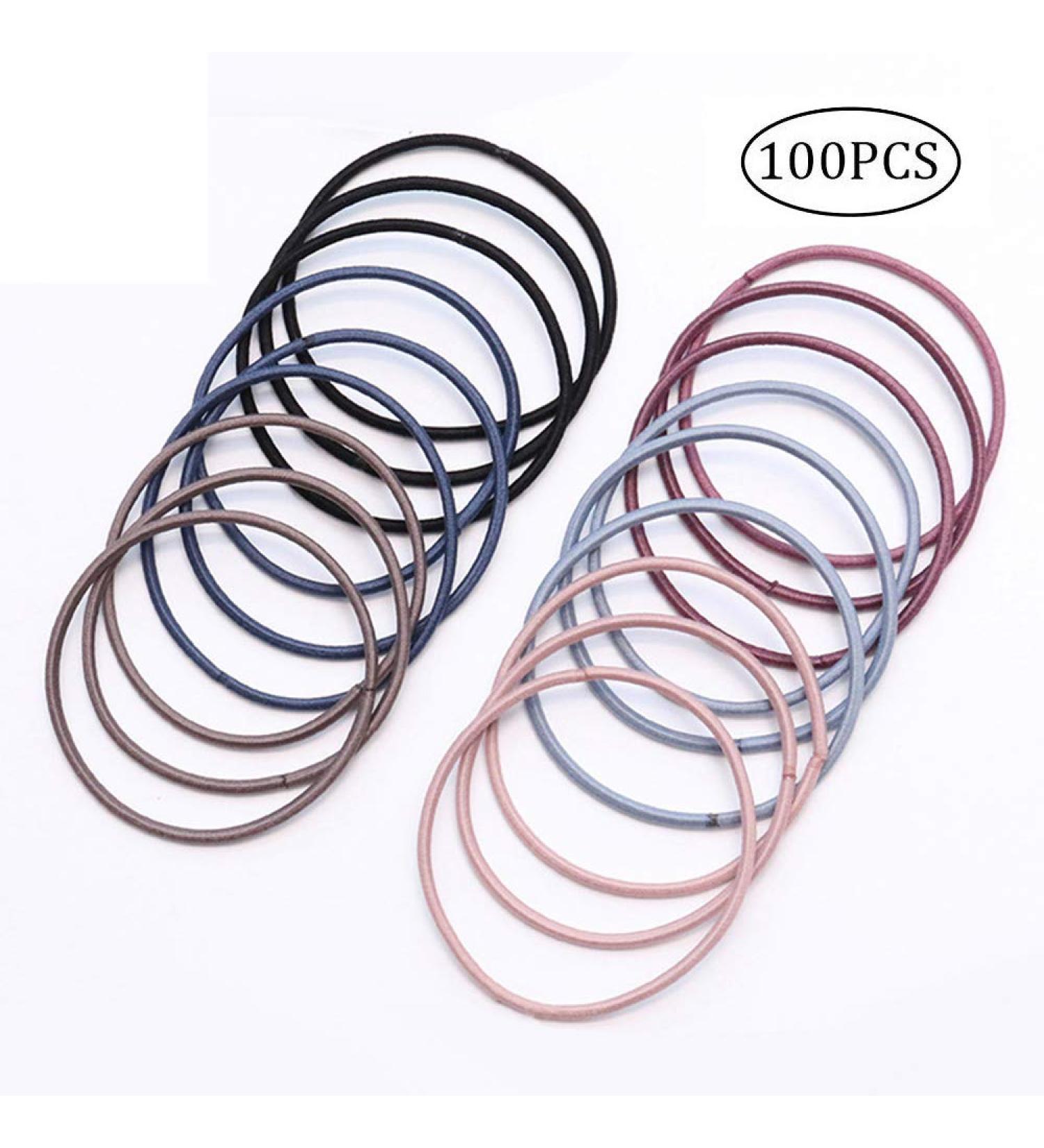 ChuckSss 100pcs Multicolor Elastic Hair Bands for Thick Curly Hair - Best for Heavy Hair International Shipping - Buy Online on GoSupps.com