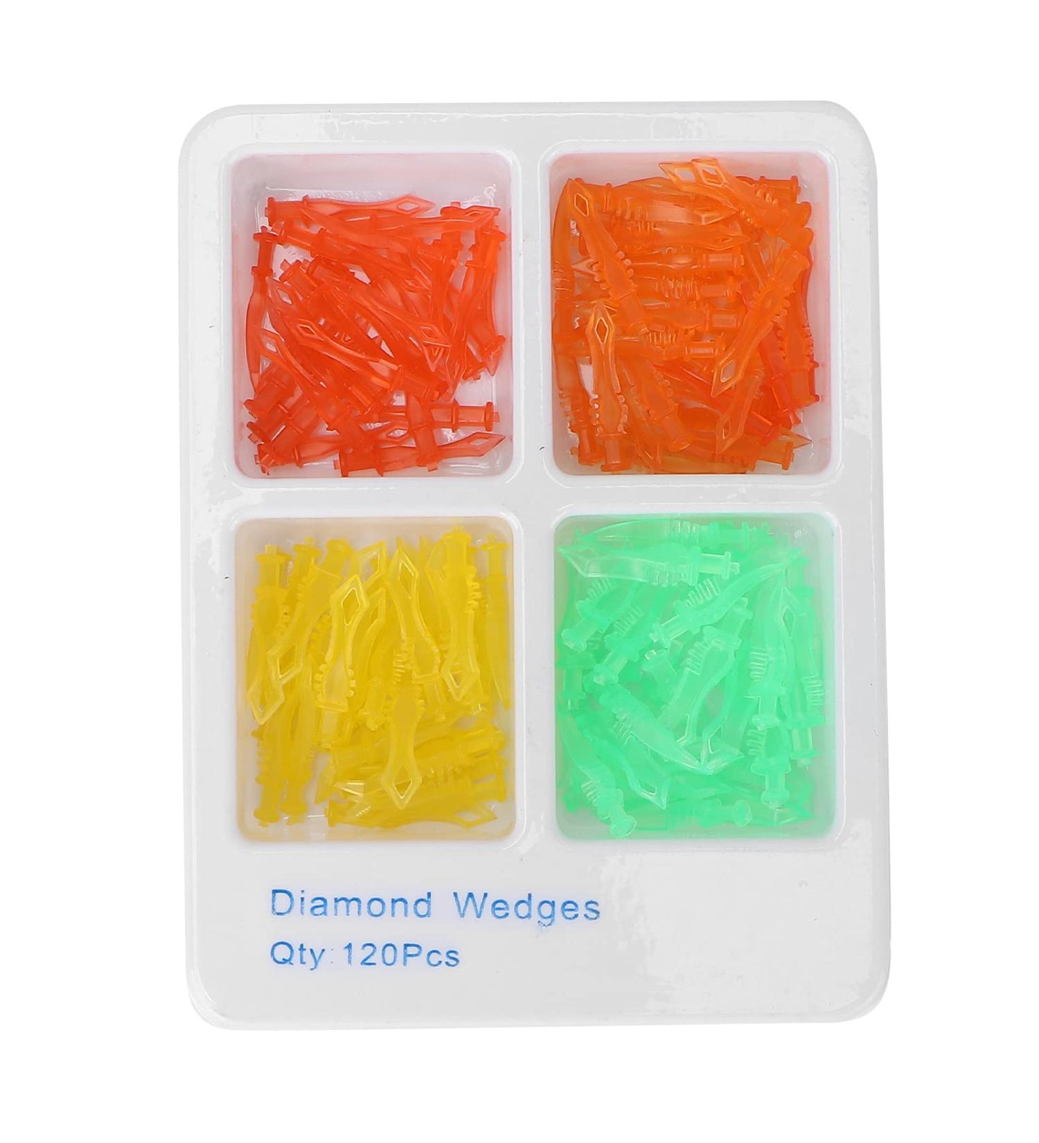 120pcs Dental Wedges Set - 4 Sizes of Plastic Poly Wedges with Holes for Clinics | International Shipping Available - Buy Online on GoSupps.com