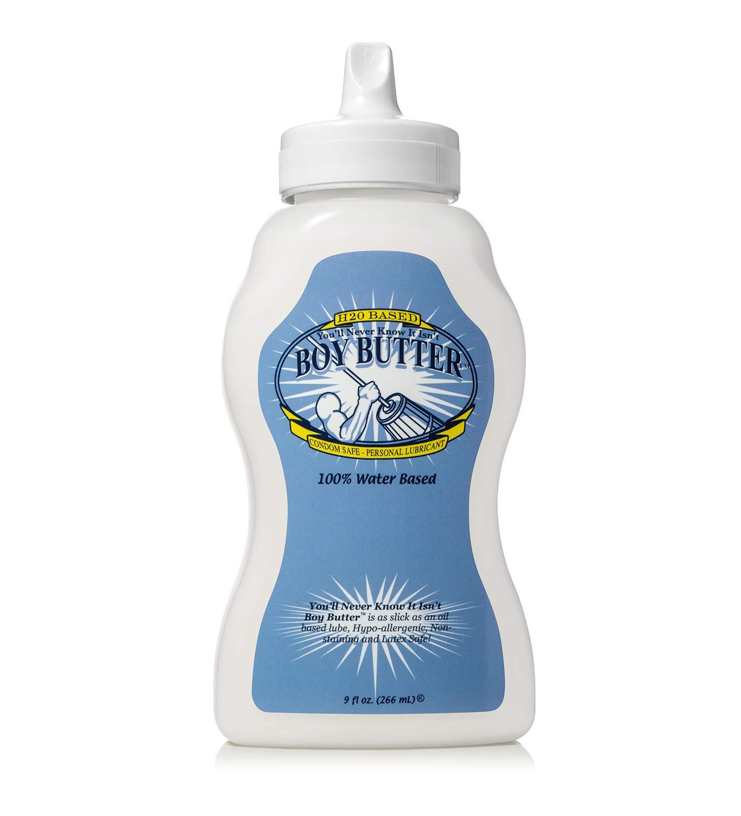Boy Butter H2O Formula Water Based Lubricant Personal Lubricants for Privacy with Vitamin E and Shea Butter Non-Sticky Washable and Clear Non-Staining Lube Made in the USA 9oz H2O 266 ml (Pack of 1) - Buy Online on GoSupps.com