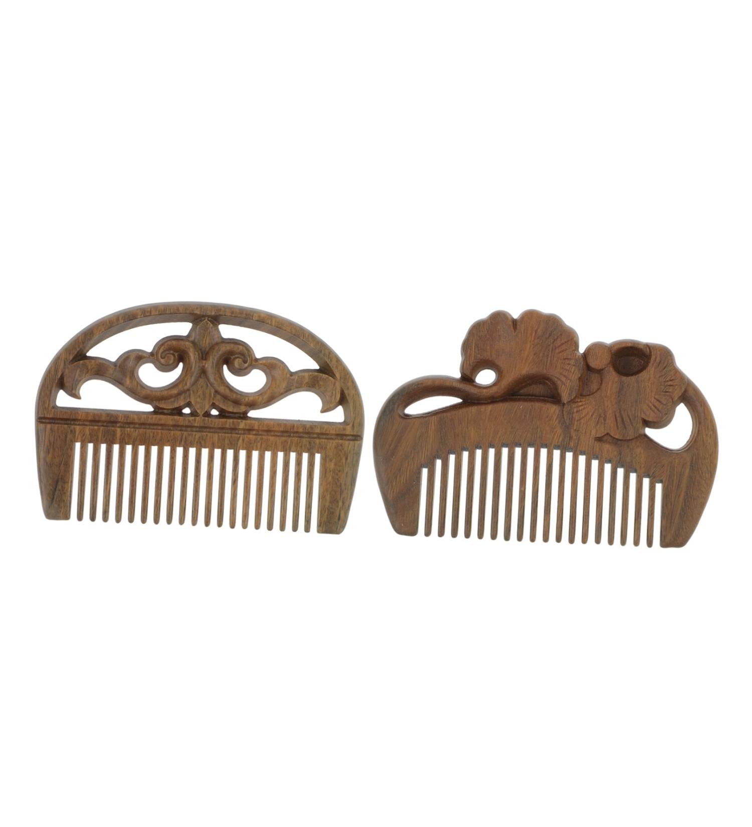 Ultechnovo Green Sandalwood Scalp Massage Comb & Hairdressing Tool | Eco-Friendly Hair Gel Comb for Ultimate Relaxation - Buy Online on GoSupps.com