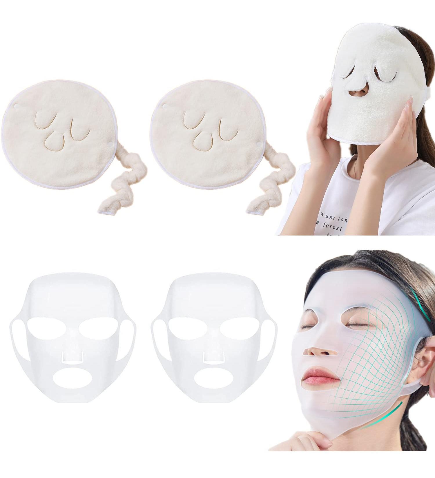 Reusable Facial Care Kit - Hot/Cold Steam Towel, Anti-Aging Spa Treatment, Silicone Face Mask, Moisturizing Beauty Kit - Buy Online on GoSupps.com