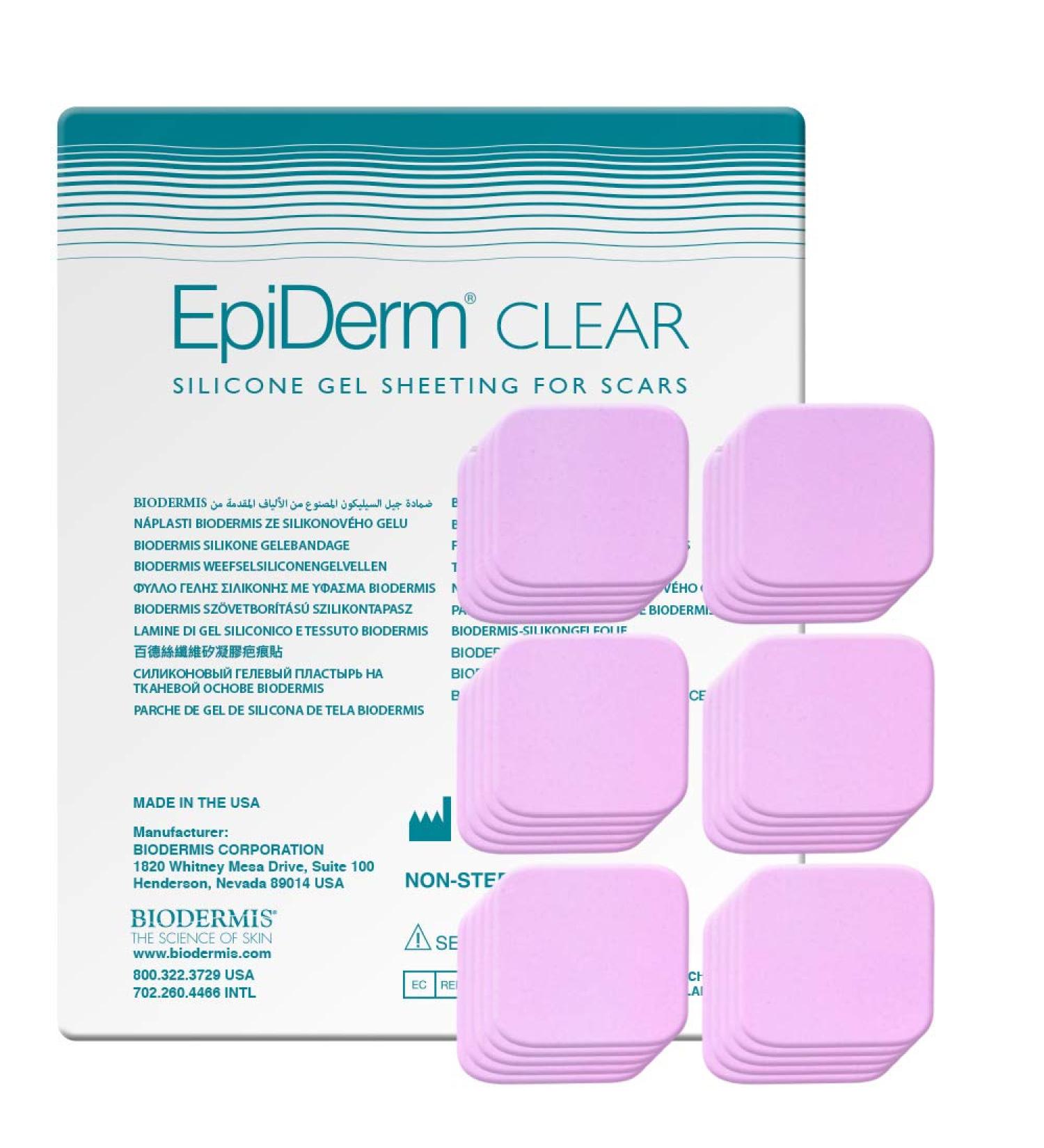 Epi-Tabs Silicone Scar Sheets | 30 Clear Squares | 1.25x1.25 in | Biodermis - International Shipping - Buy Online on GoSupps.com