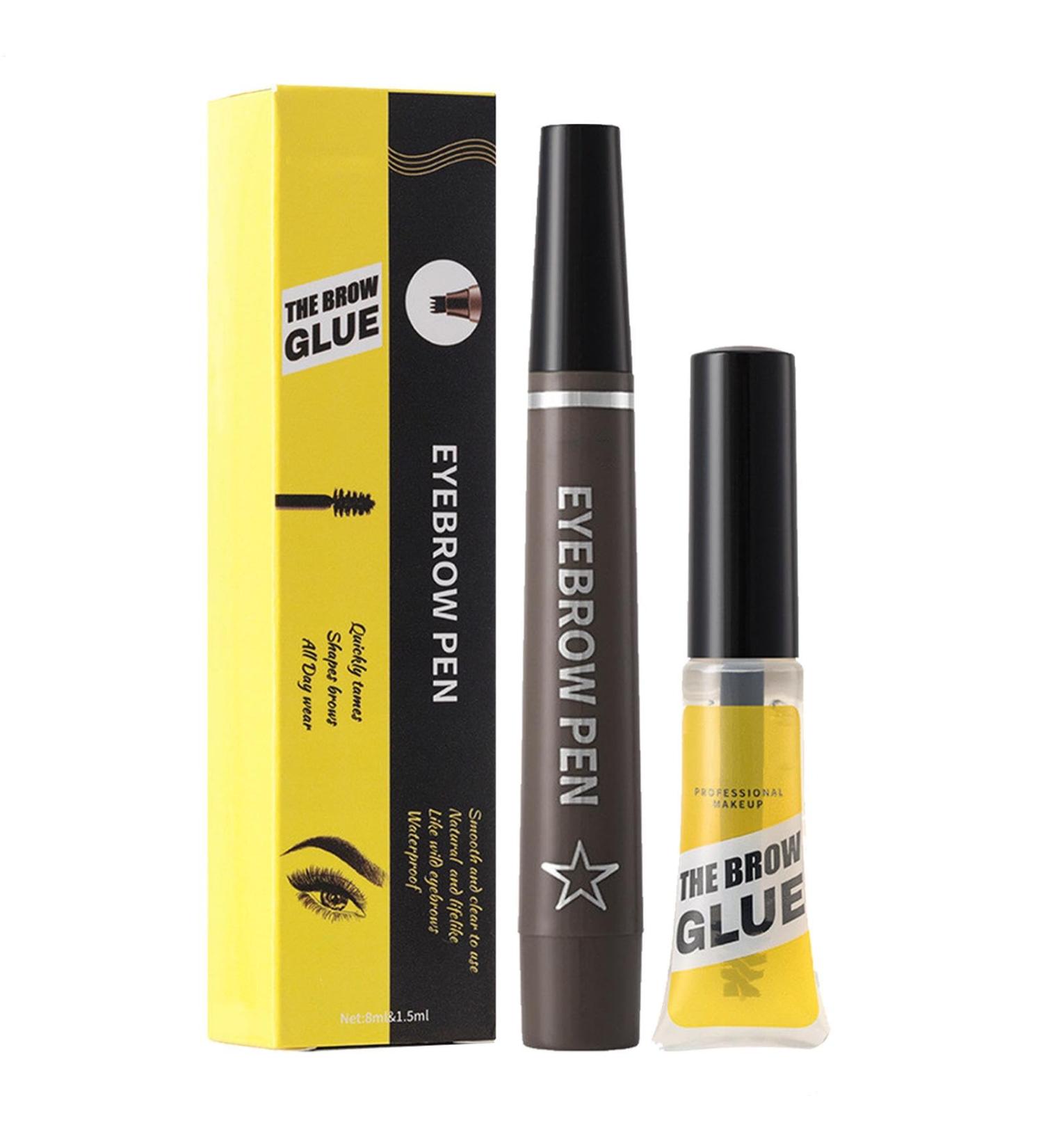  Hitburu Eyebrow pencil eyebrow pencils for women - Smudge and sweat resistant eyebrow pen liquid eyebrow makeup pen 4-pronged fork with gel for - Buy Online on GoSupps.com