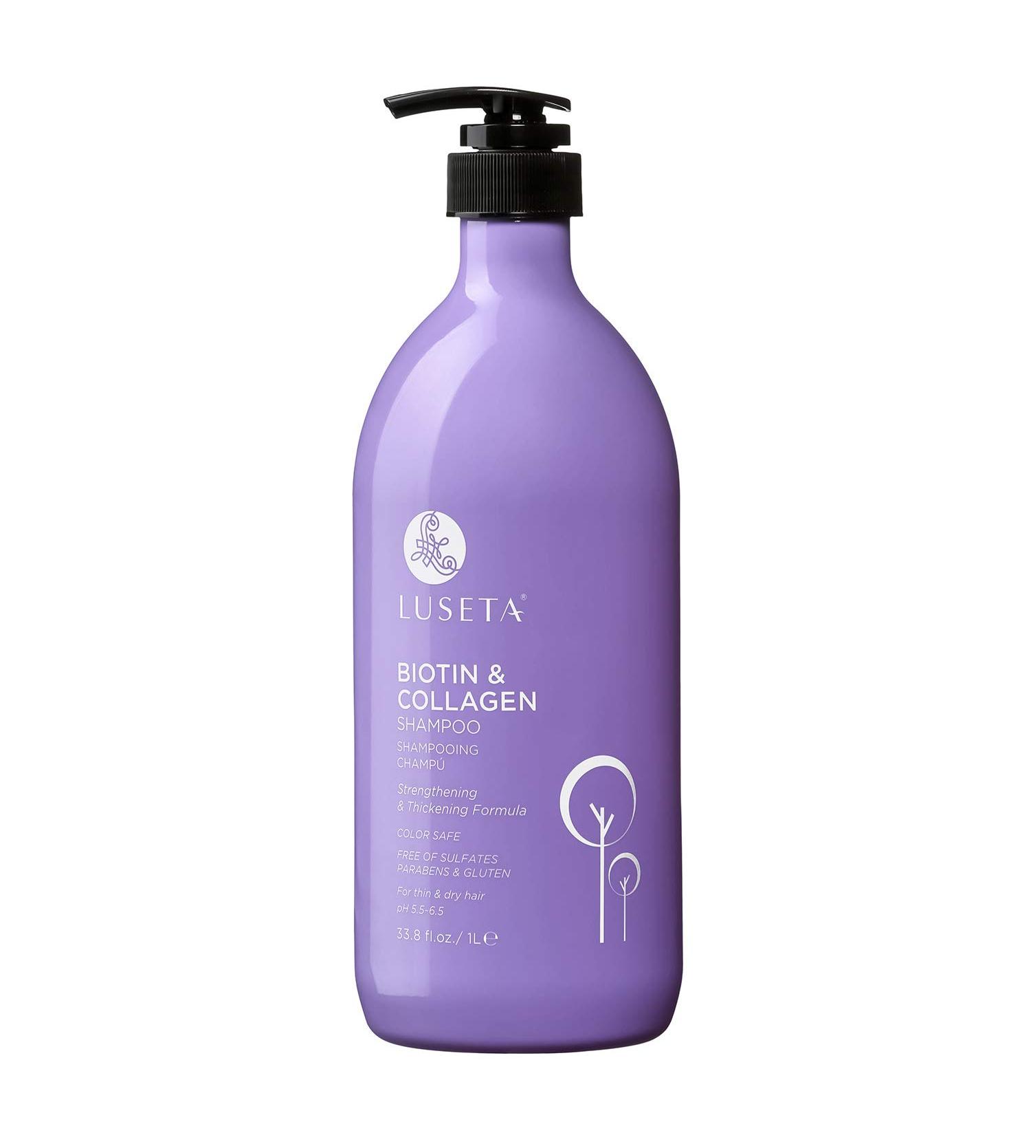 Luseta Biotin & Collagen Shampoo - Thickening for Hair Loss & Fast Growth Argan Oil Infused Sulfate & Paraben Free - 33.8oz - Buy Online on GoSupps.com