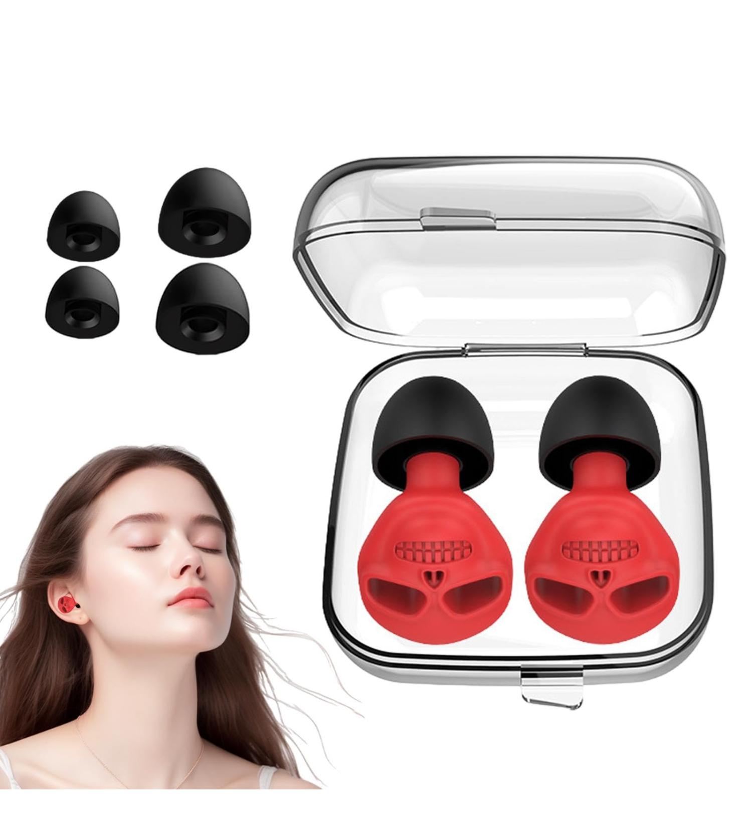 Fovolat Ear Plugs for Sleeping Skull Design Ear Plugs for Concentration Silicone Ear Plugs Soft Hearing Protection Ear Plugs for Travel Work Red - Buy Online on GoSupps.com
