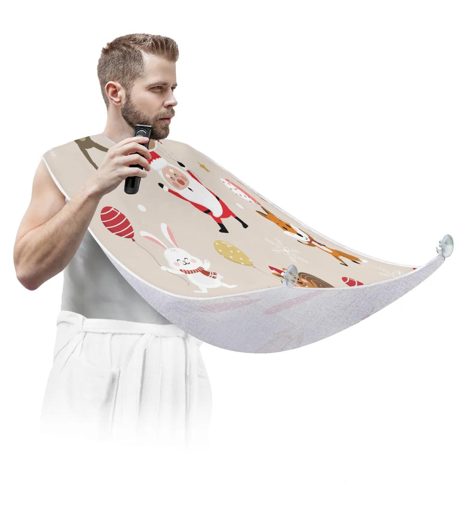 Shop Beard Bib Apron - Non-Stick Waterproof Hair Catcher for Men | Ideal for Shaving Trimming & Grooming - Perfect Christmas Gift - Buy Online on GoSupps.com