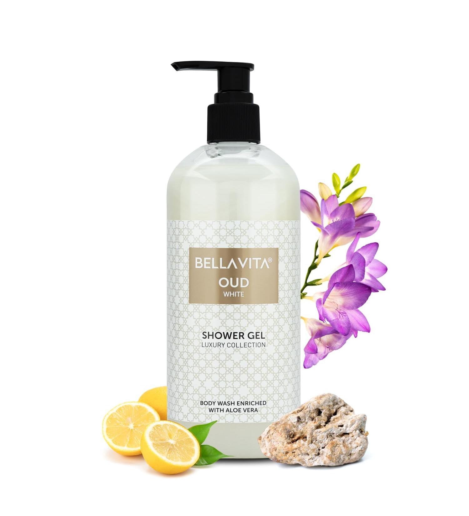 Be lla Vita Luxury OUD WHITE Body Wash Shower Gel for Women & Men | 500ml | Unisex Bodywash with Aloe Vera Extract | Deep Cleansing Hydrating Moisturising | Suitable for All Skin Types - Buy Online on GoSupps.com