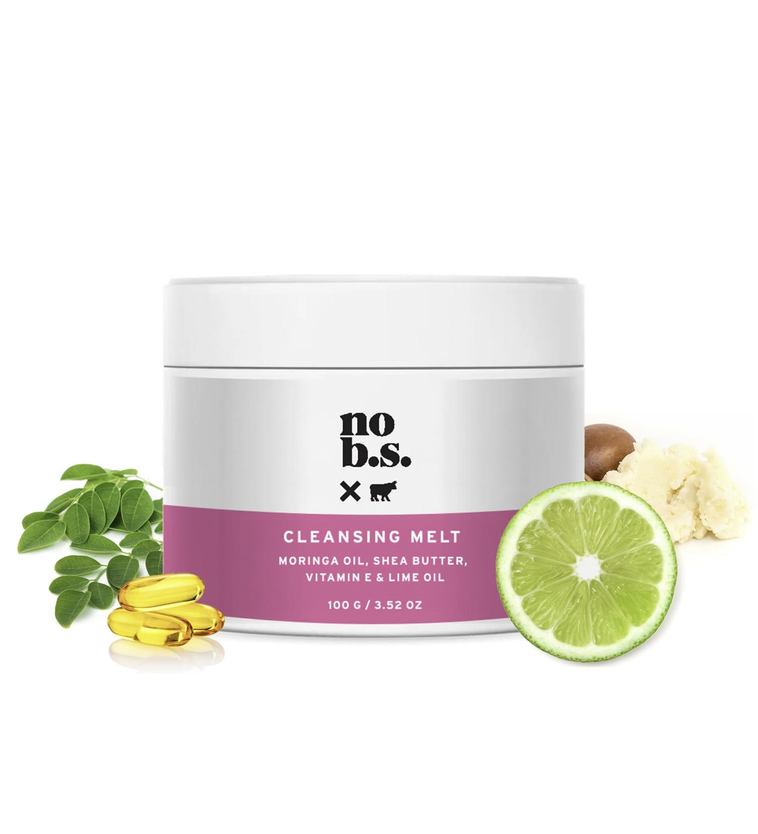 No Bad Stuff - Cleansing Melt with Moringa Oil Shea Butter Vitamin E and Lime Oil Facial Cleanser Balm 3.52oz - Buy Online on GoSupps.com