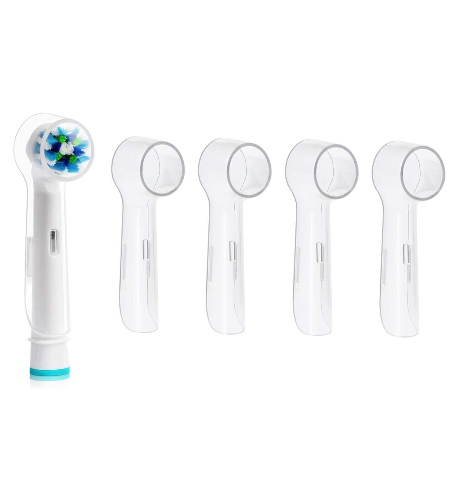 FLM Toothbrush Caps BHT016 - 4 Pack Protective Caps for Oral-B Electric Toothbrush Heads | Travel & Home Use - Buy Online on GoSupps.com