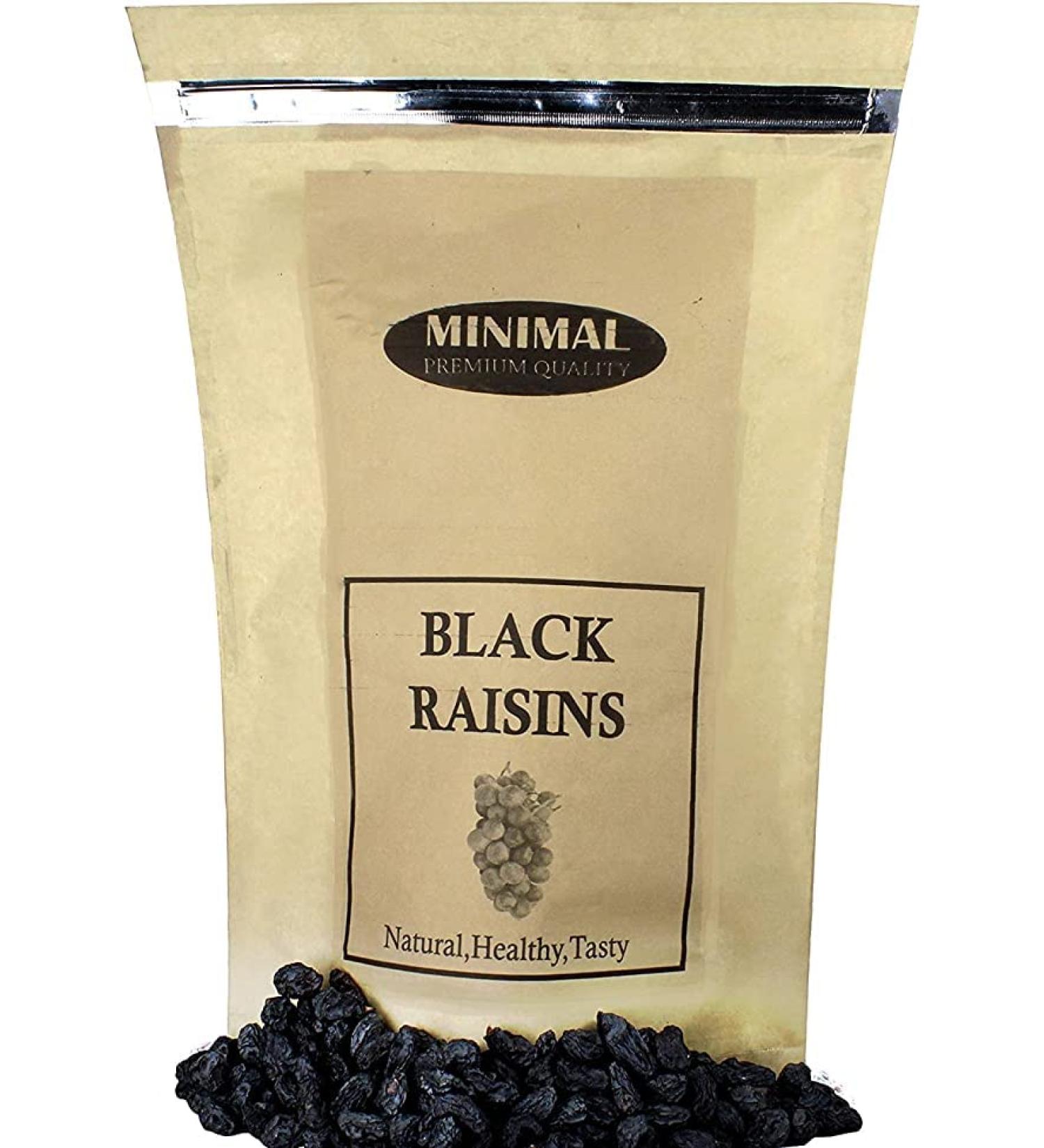SHN Dried Black Raisins/Black Kishmish with Seed 500Gr