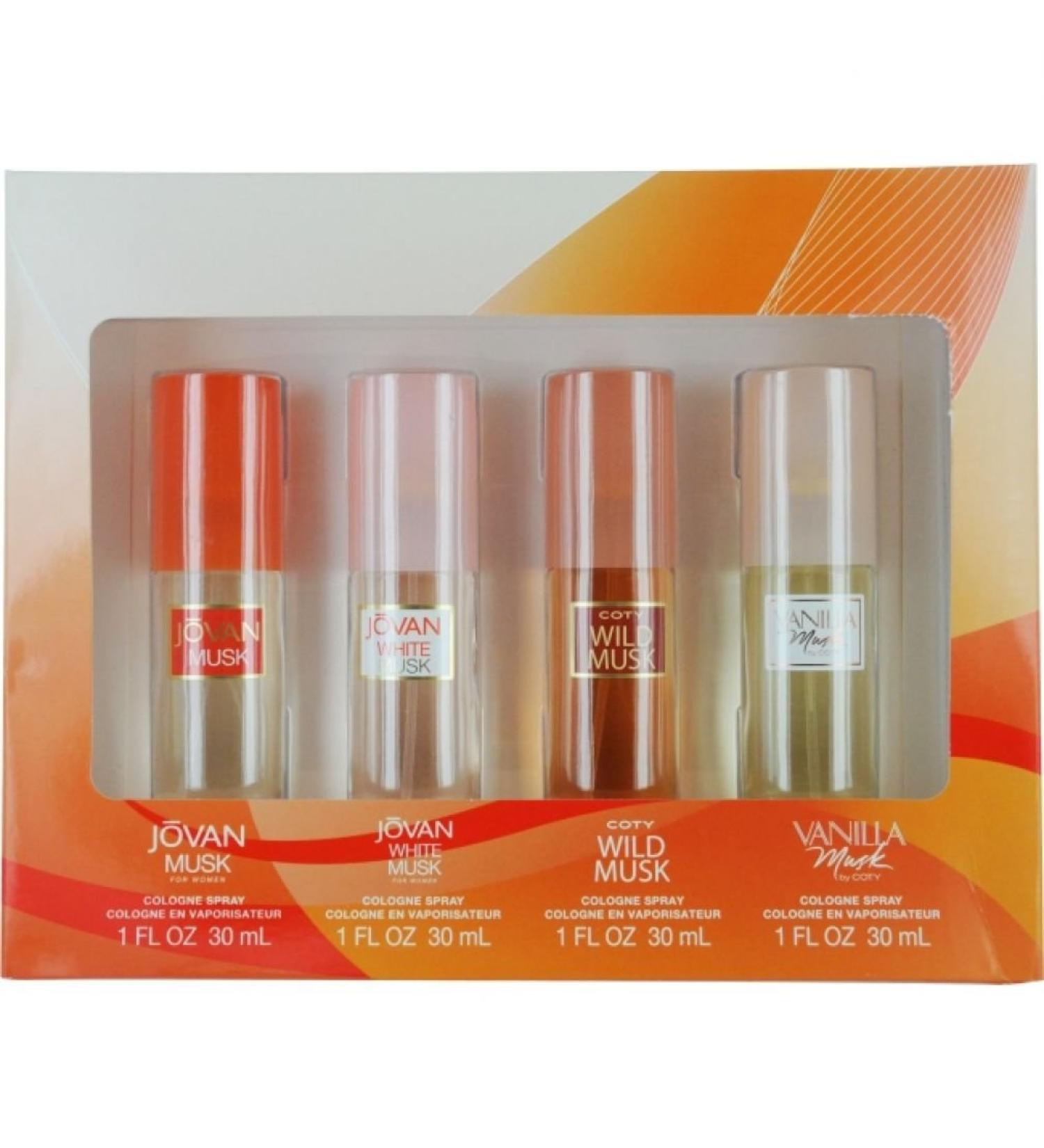 COTY Omni Collection Women Jovan Musk + White Musk + Wild Musk + Vanilla Musk 4 Fl Oz (Pack of 1)