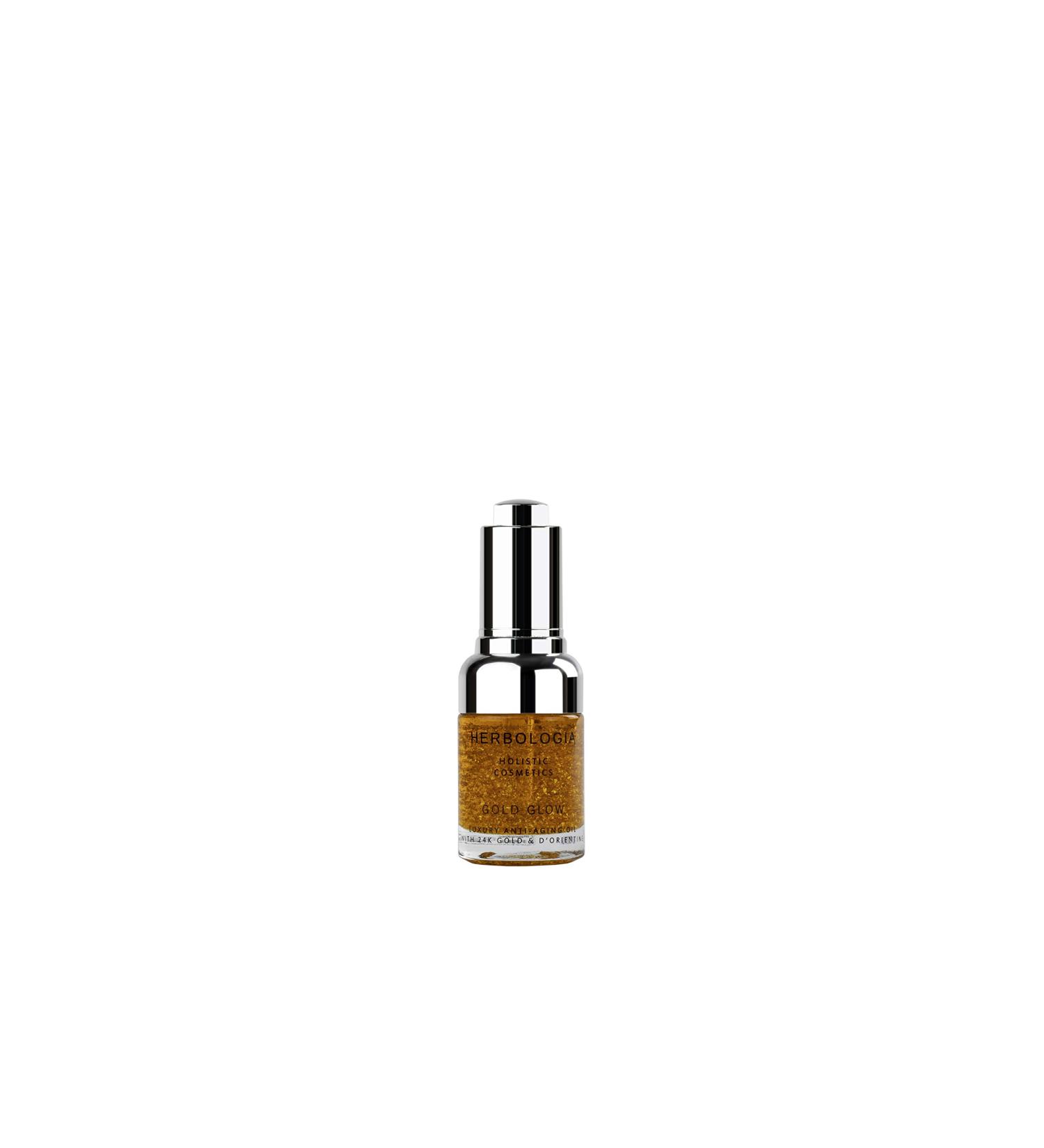 Gold Glow Lifting and Firming Face Oil (30ml) - Super Anti-Aging Oil with 24K Genuine Gold - Reduces Wrinkles and Irritation Stimulates Collagen & Elastin Lifts & Tightens Sagging Skin Repairs & Heals Skin - Non-Toxic & Natural