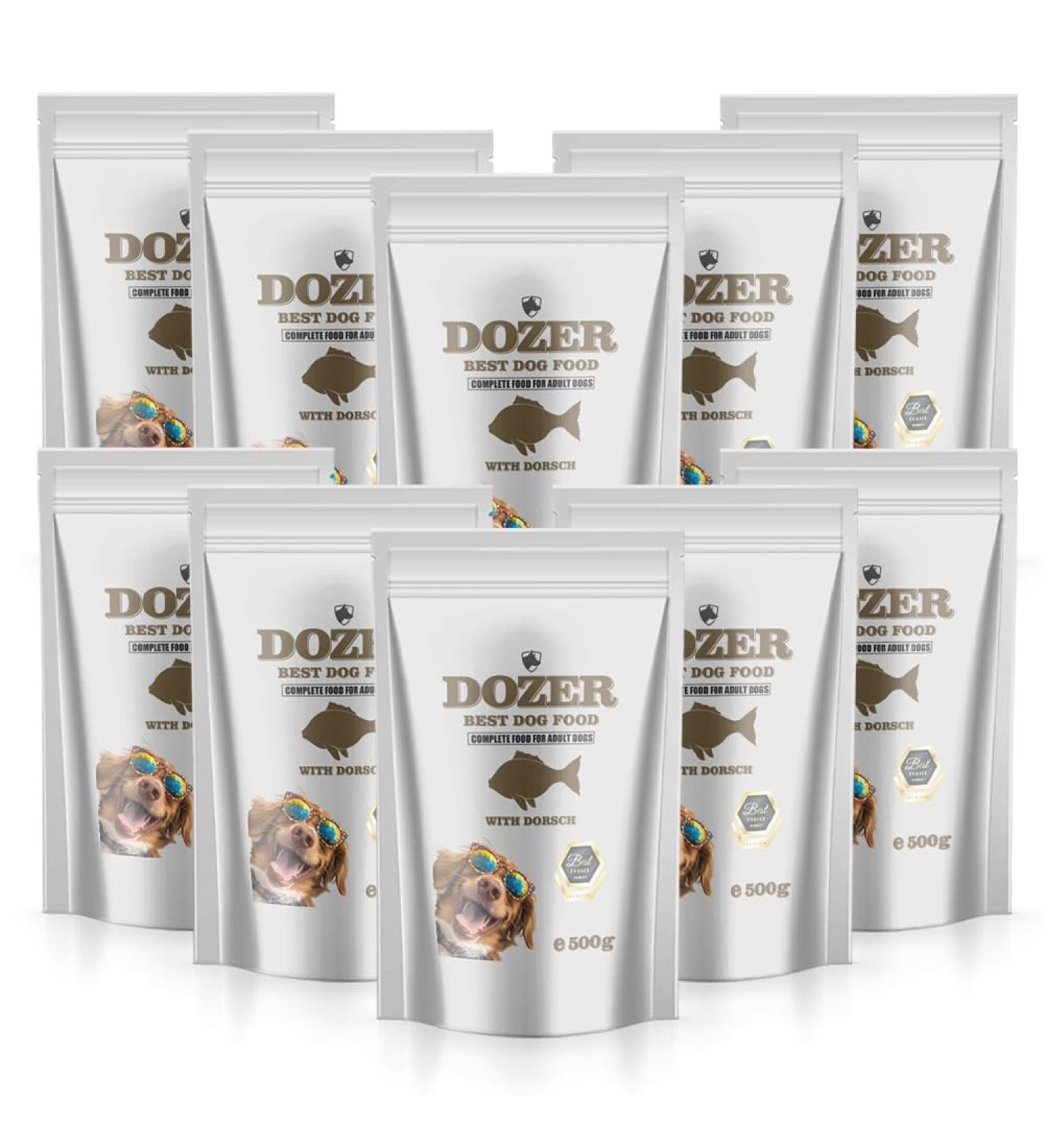 DOZER Adult Dog Food | Complete Food with Different Types of Meat (500 g) | Natural and Nutritious | Wet Dog Food (x 10 Cod) - Buy Online on GoSupps.com