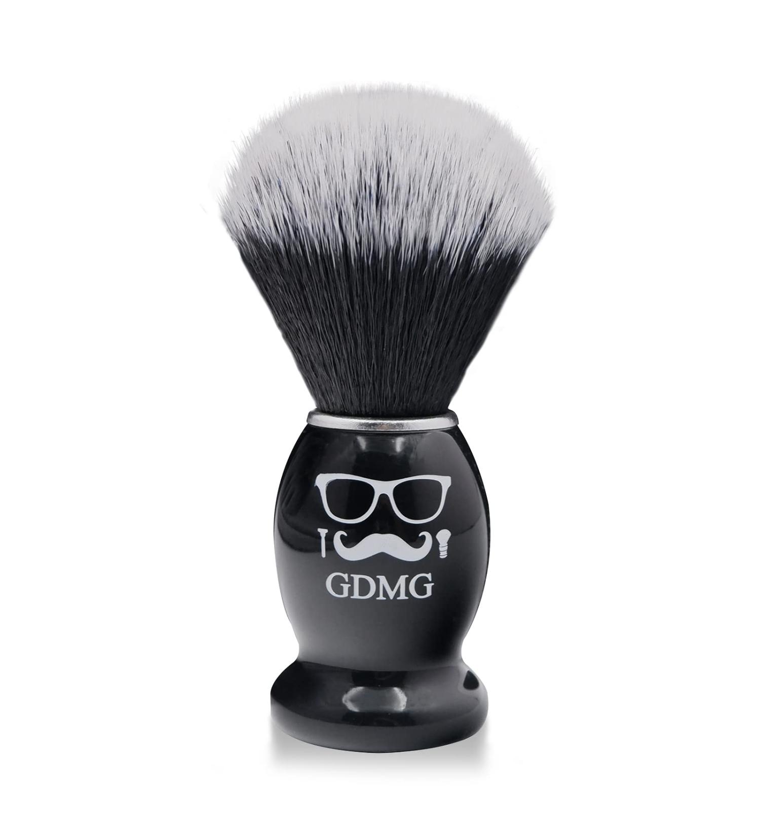 GDMG Black Wooden Beard Brush - High-End Synthetic Men's Shaving Brush for Wet Shave - Wood Handle Hair Salon Shave Brush for Safety Razor - Buy Online on GoSupps.com