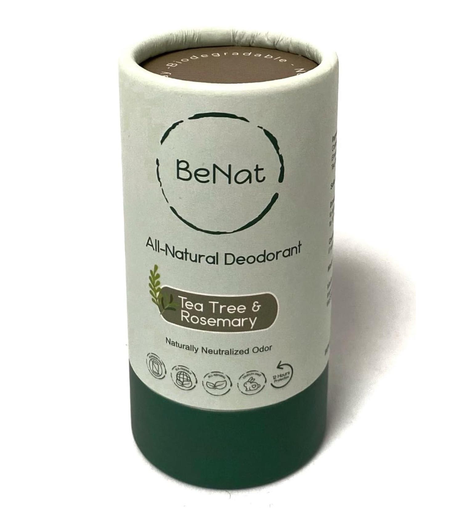 All Natural Deodorant Plastic Free For Women & Men Tea Tree & Rosemary Aluminum Free Gluten Free & Cruelty Free 24 Hour Long Lasting Protection Zero Waste Eco Friendly Products. 3 oz. - Buy Online on GoSupps.com