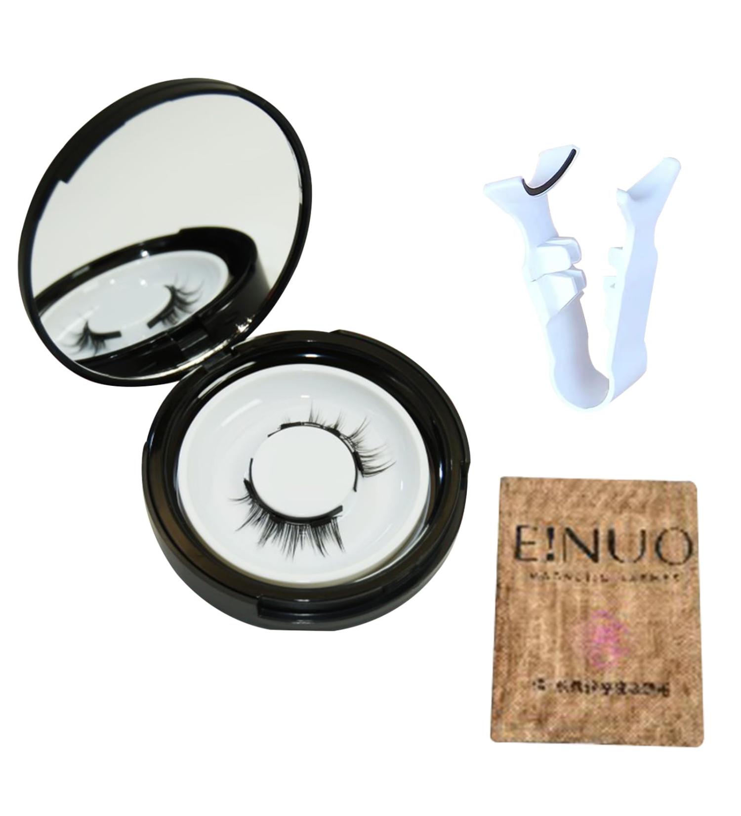 False Eye Lashes 2 Set Magnetic Natural Look Individual Reusable Curl Lashes Kit With Wearing Clip and Storage Bag No Glue No Makeup Removal Required Easy Wear at Home (B model) - Buy Online on GoSupps.com