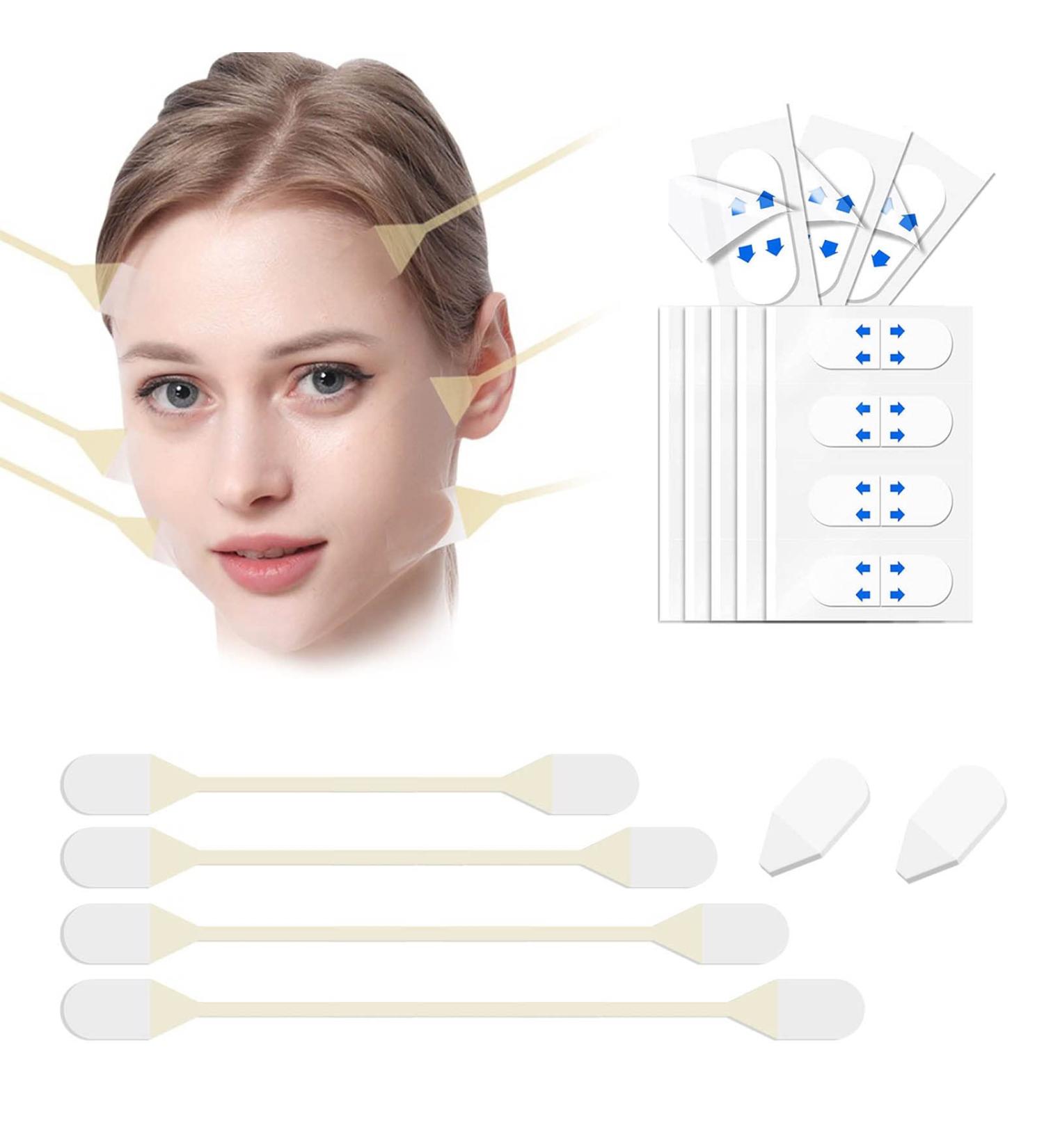 UbodyOasis 2-in-1 Face Lift Band and Tape for Lifting and Eliminating Wrinkles Invisible Make Up Tool - Beige - Buy Online on GoSupps.com