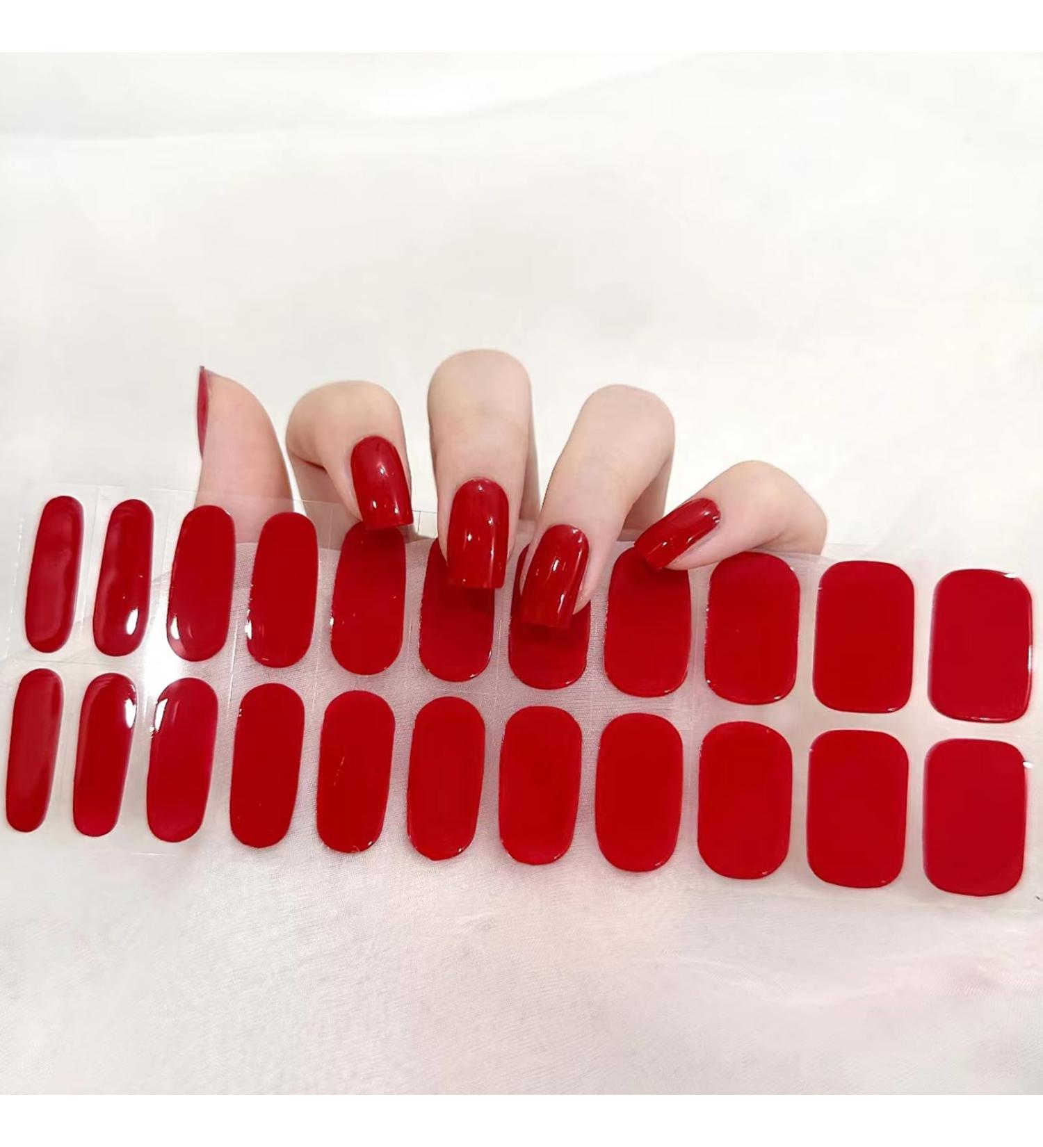 Buy Ceboic Self-Adhesive Nail Foils - 22pcs Red Gel Nail Polish Stripes - Salon Quality Full Wraps for Fingers & Toes - Ideal for UV/LED Lamp - Buy Online on GoSupps.com