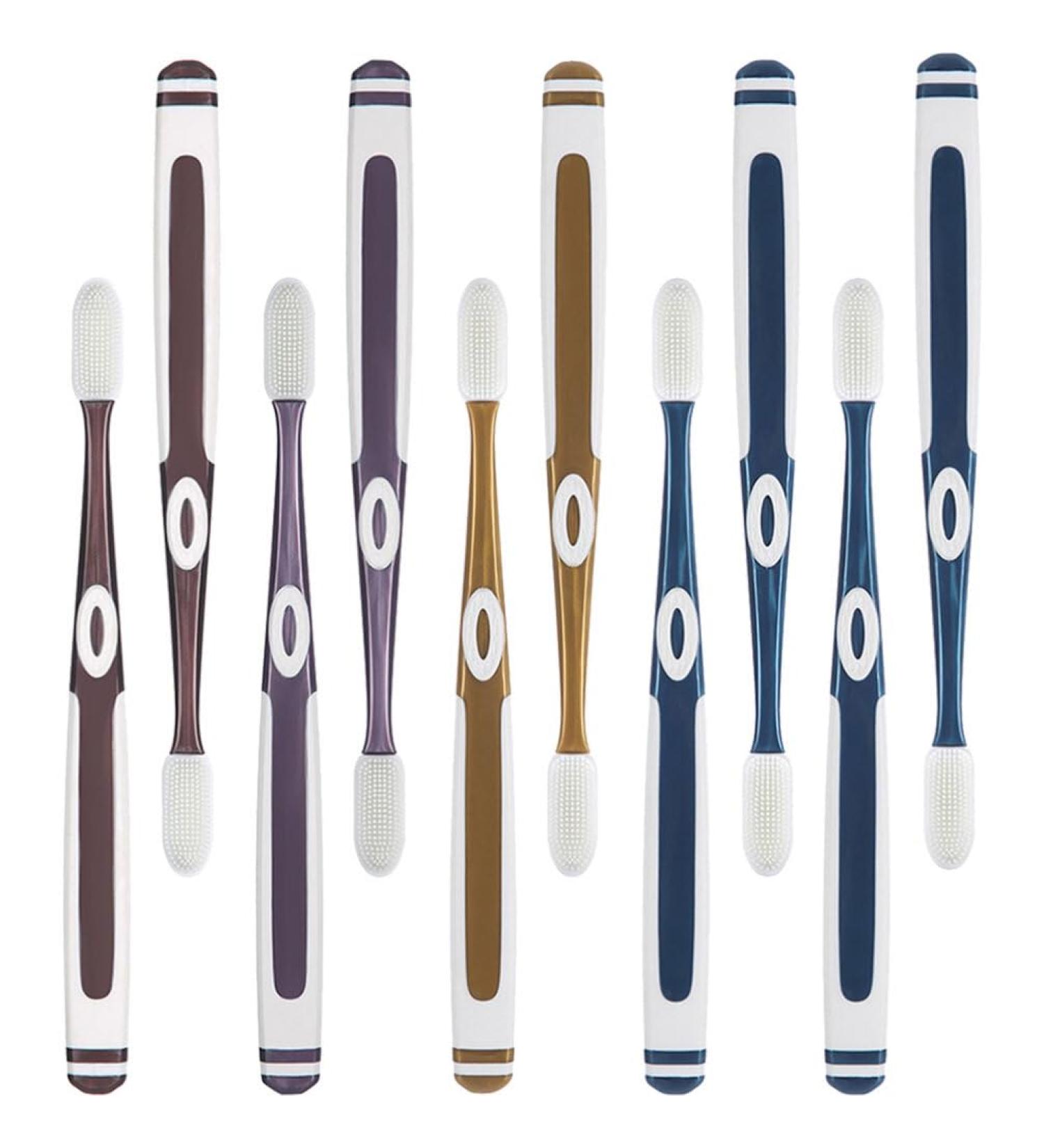 Lurrose toothbrush ultraiche 10 pieces microfine nano mouth cleaning brush for pregnant and older people travel camping accidental color travel toothbrush