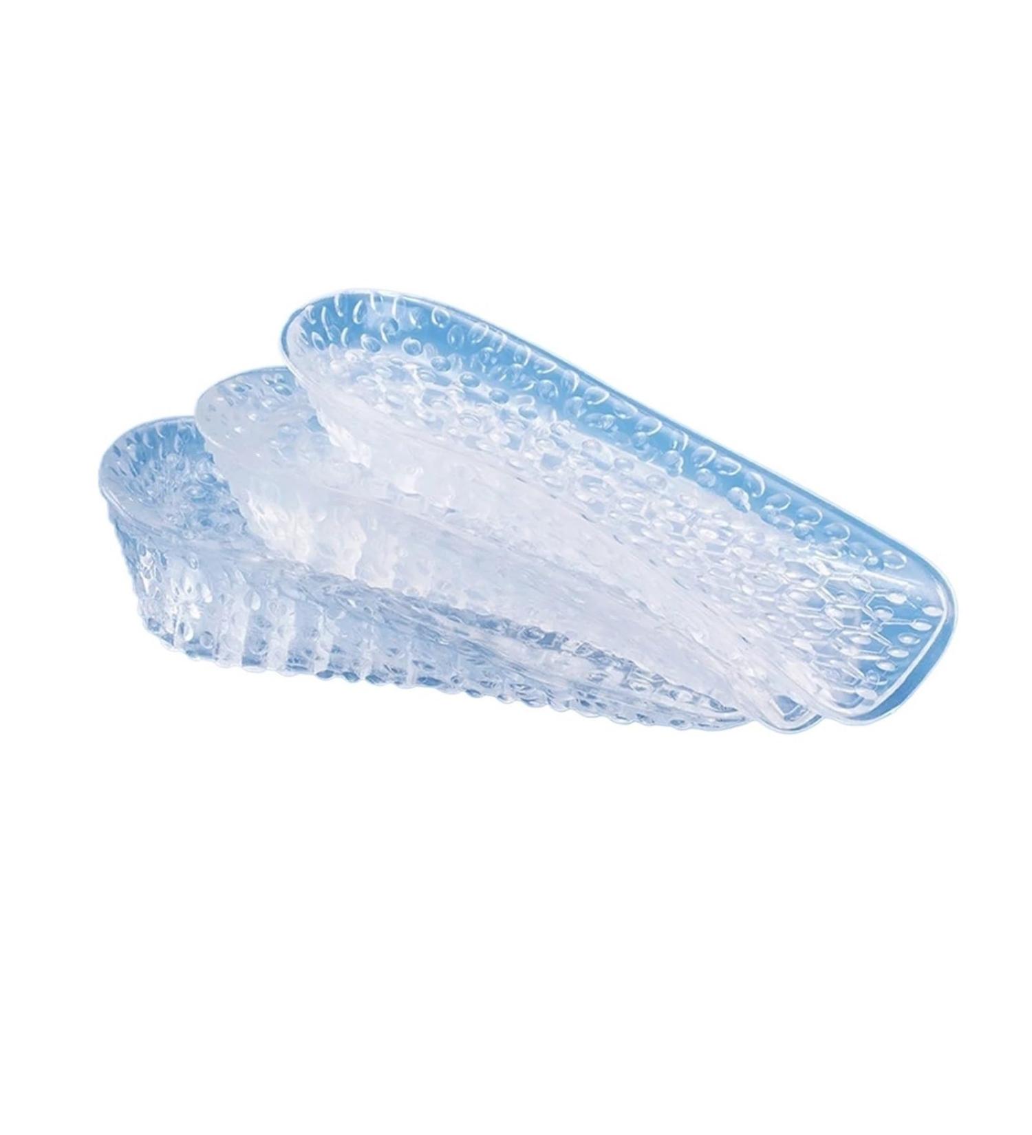 Silicone Height Increase Insoles for Women | Flatfoot Arch Support | Orthopedic Invisible Heel Lift Shoe Pad (2.5 CM) - 1 Pair Transparent - Buy Online on GoSupps.com