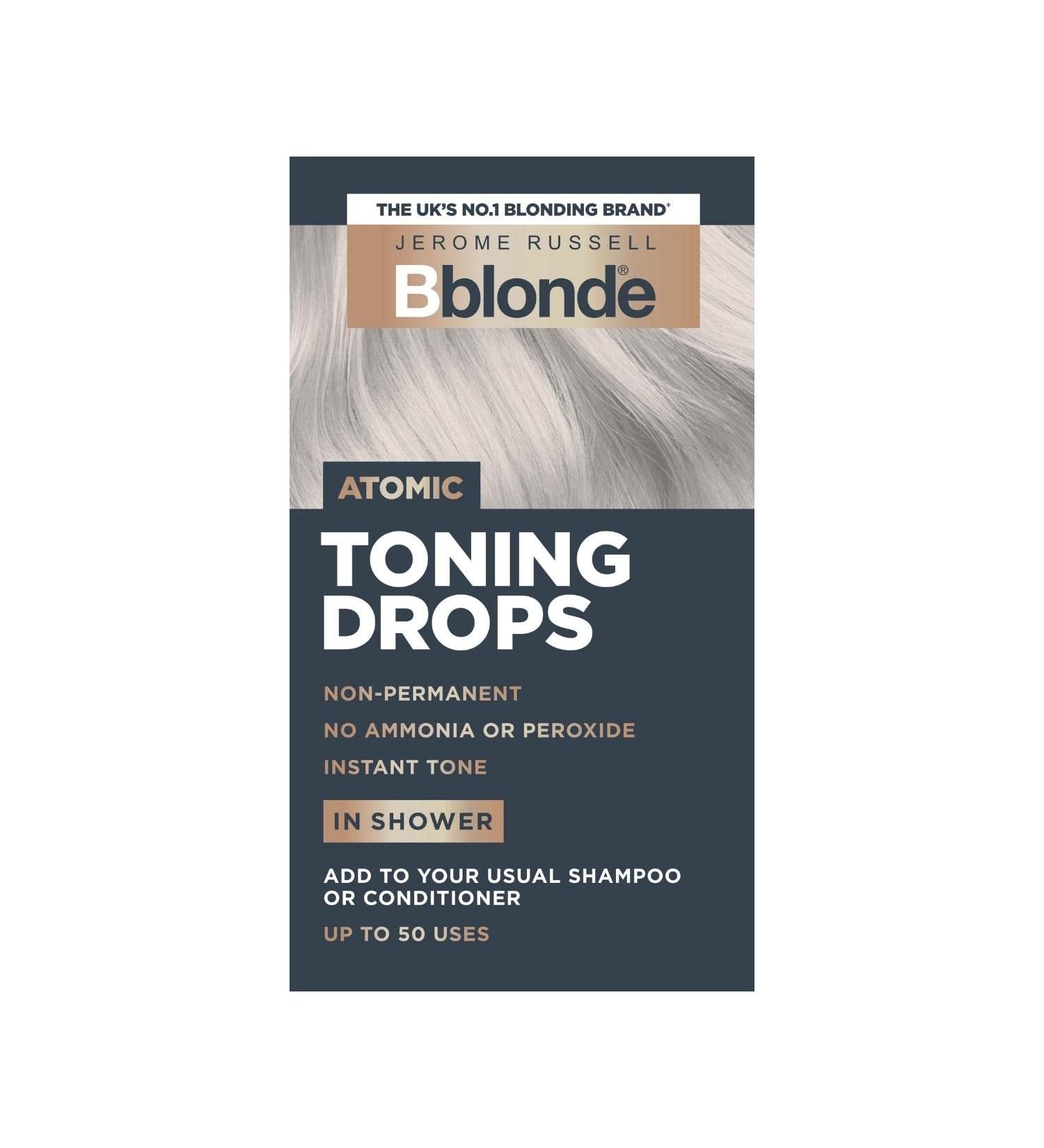Jerome Russell Bblonde Atomic Toning Drops - Non-Permanent Hair Toner for Blonde Hair - 50 Uses - Buy Online on GoSupps.com