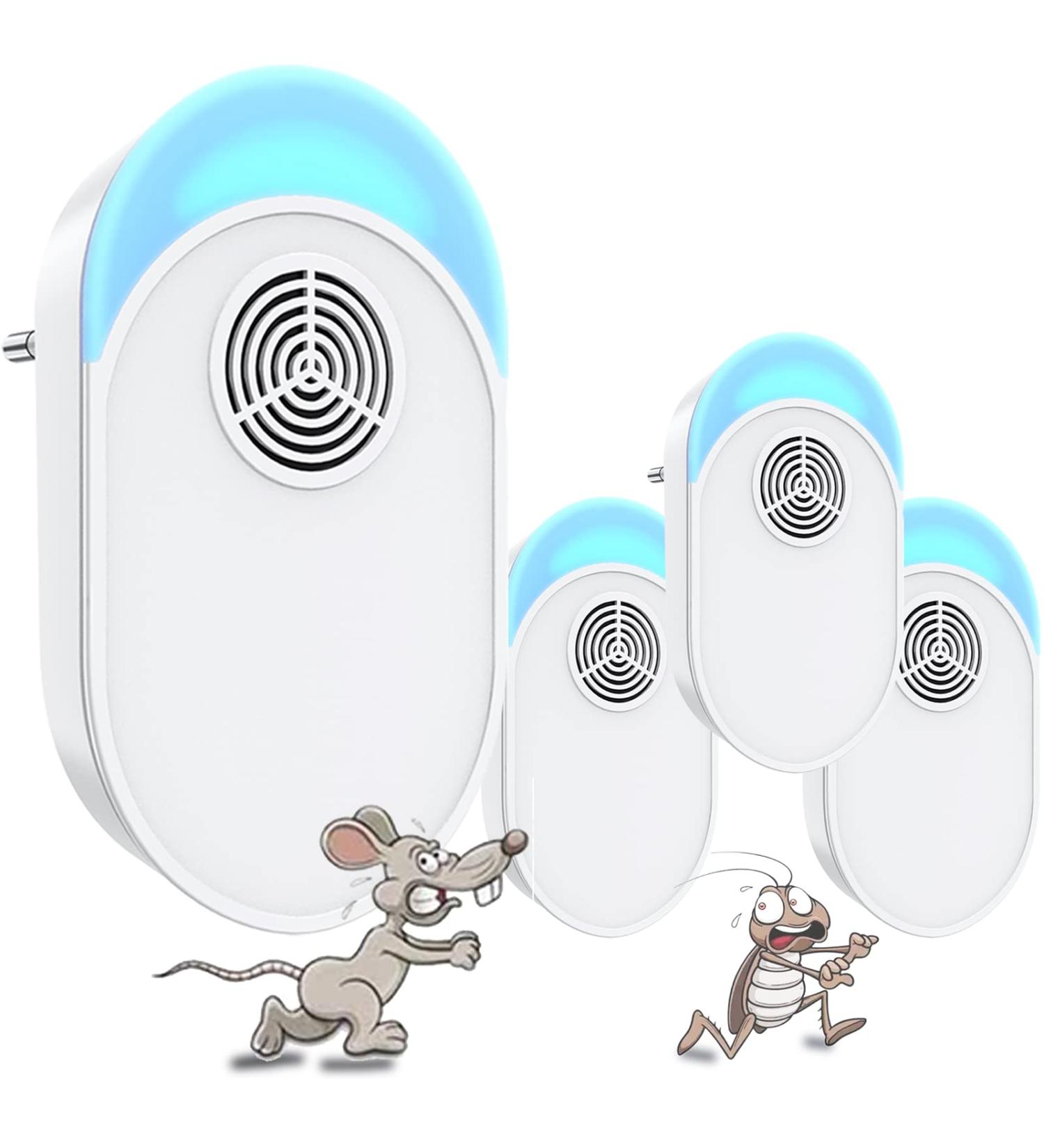 Ultrasound Pest Control - 4 Pack Electronic Insect & Rodent Deflector | Effective Pest Distributor for Mice Beetles Cockroaches - Buy Online on GoSupps.com