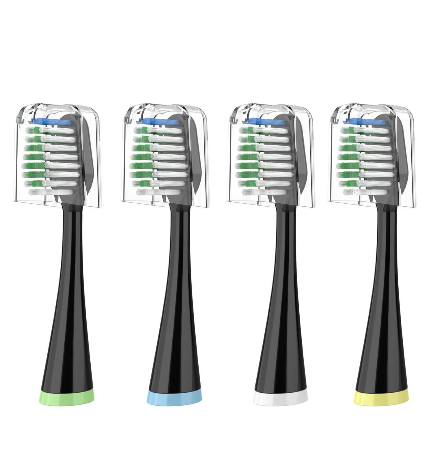 Waterpik Complete Care 5.0/9.0 Replacement Toothbrush Heads with Covers - Black (4 Count) | Pack of 1 - Buy Online on GoSupps.com